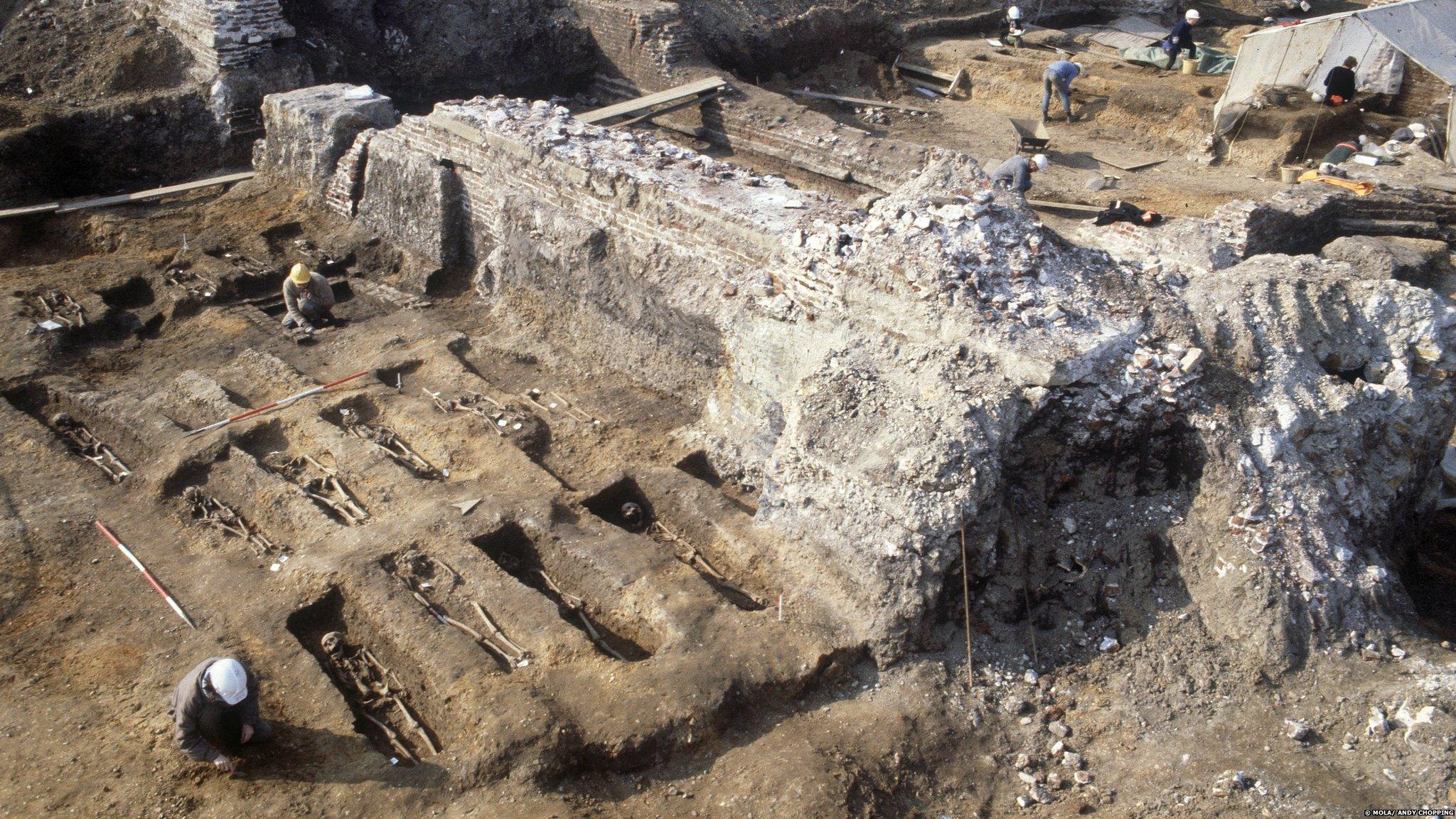 Museum of London Archaeology excavated the Royal Mint Black Death cemetery in the 80s