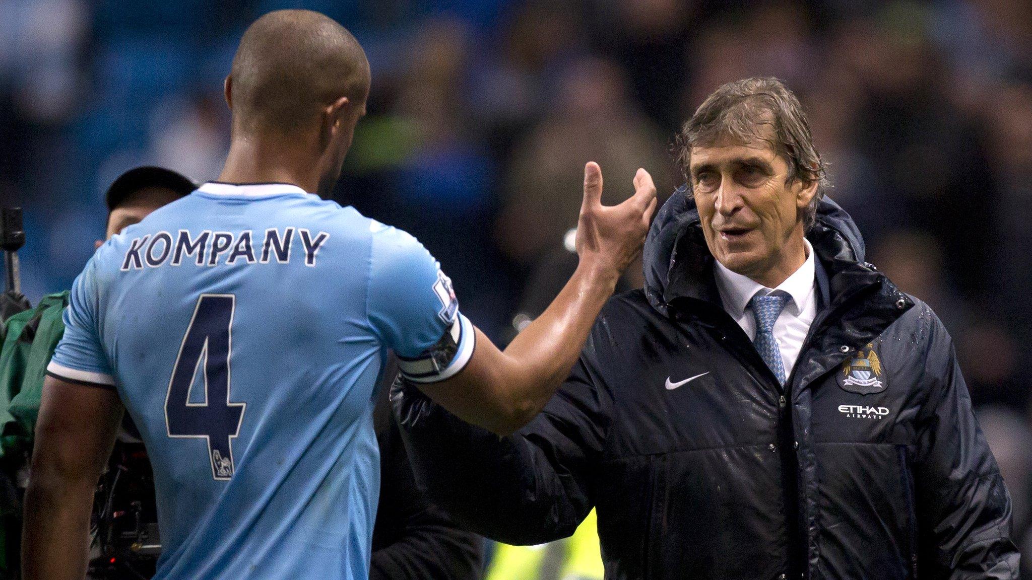 Vincent Kompany and Manuel Pellegrini