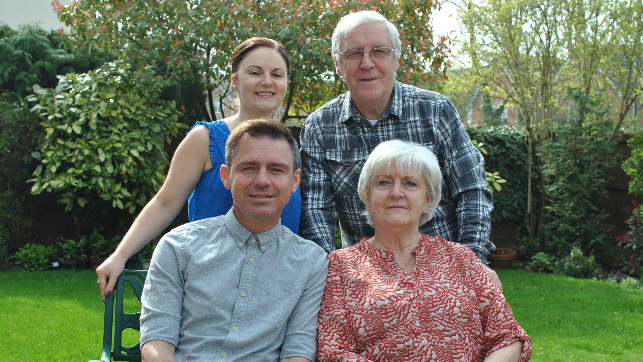 Andy Knox with his father, Freddie, mother, Teresa and sister, Helen