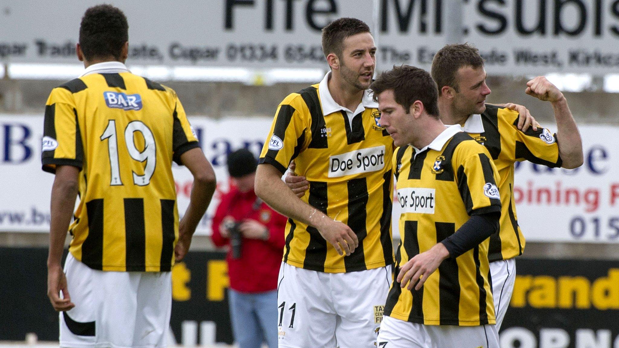 East Fife players celebrating