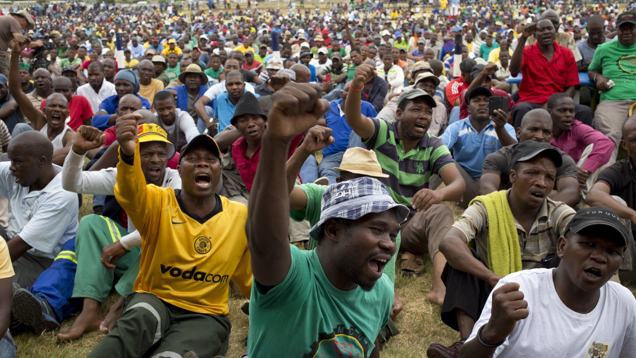 South Africa's platinum miners have been striking for higher pay