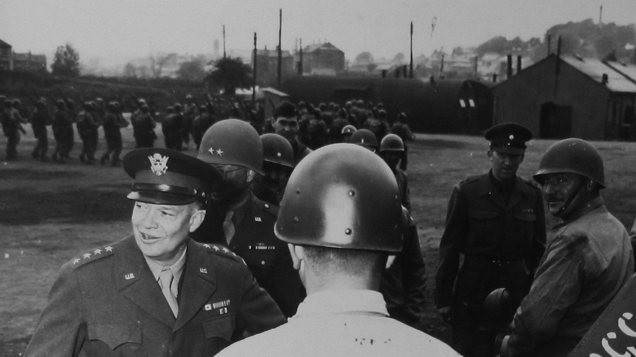 General Eisenhower inspecting the troops