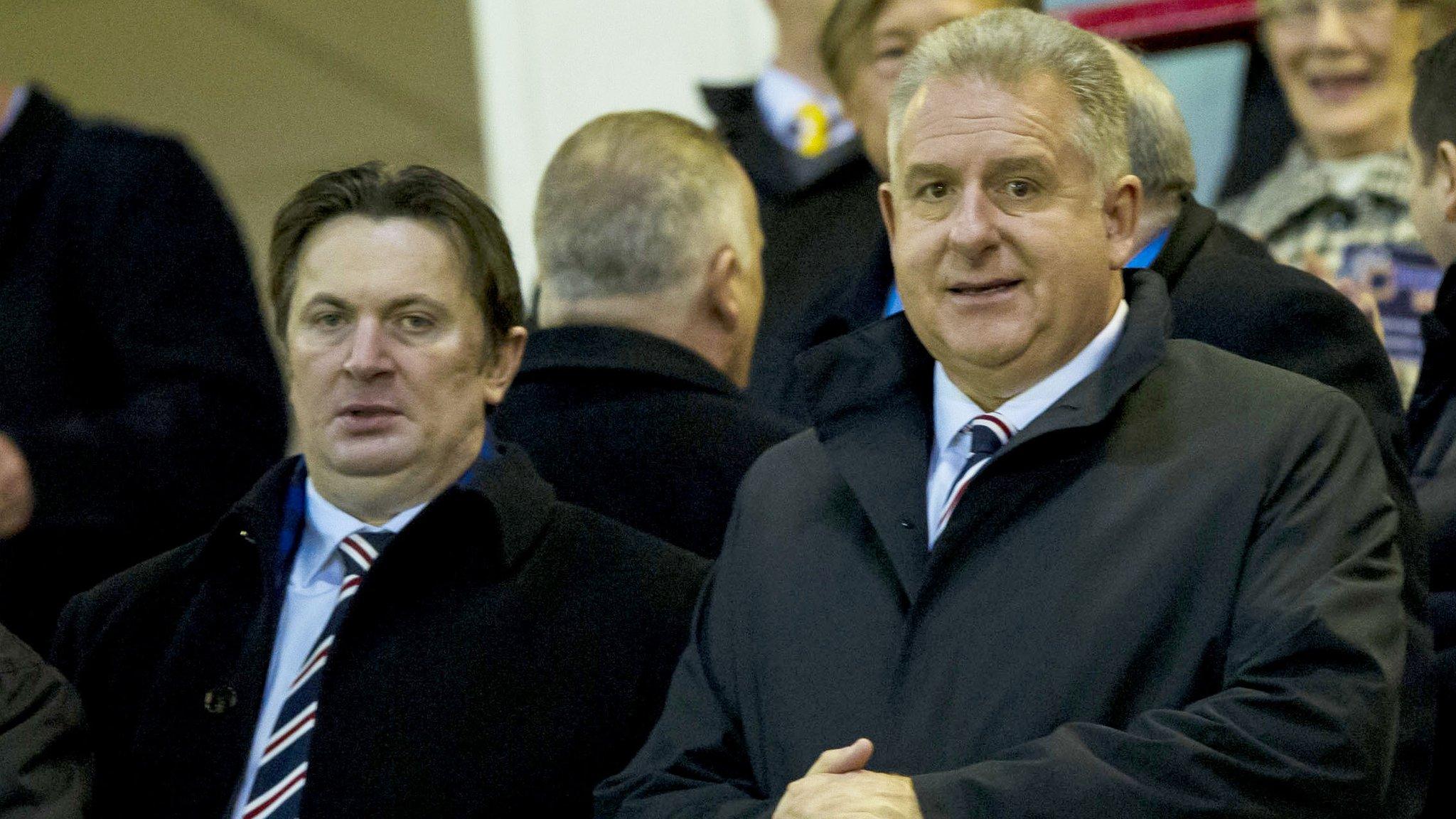 Rangers shareholder Sandy Easdale and chief executive Graham Wallace