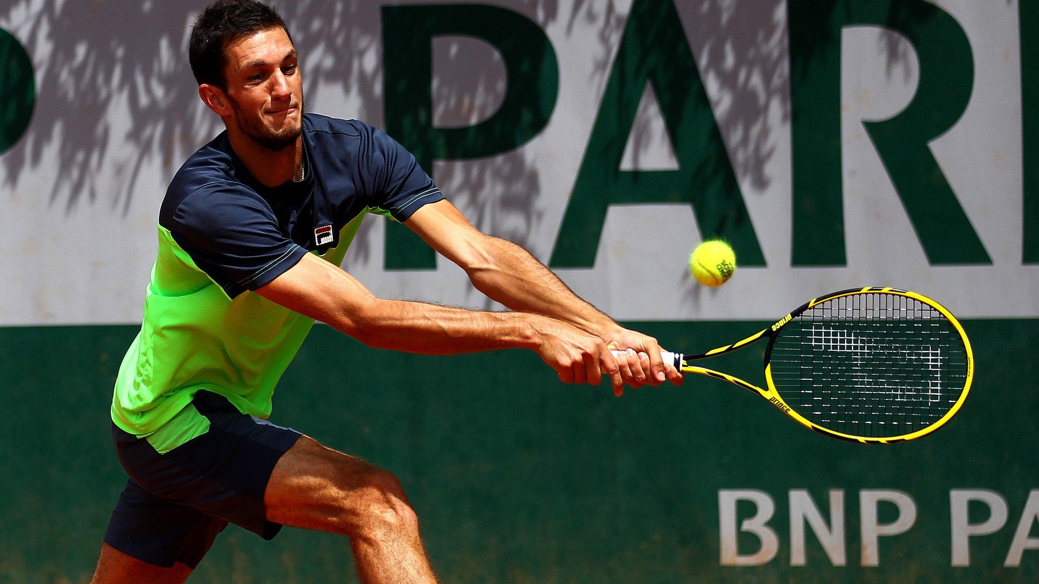 James Ward of Great Britain at the French Open