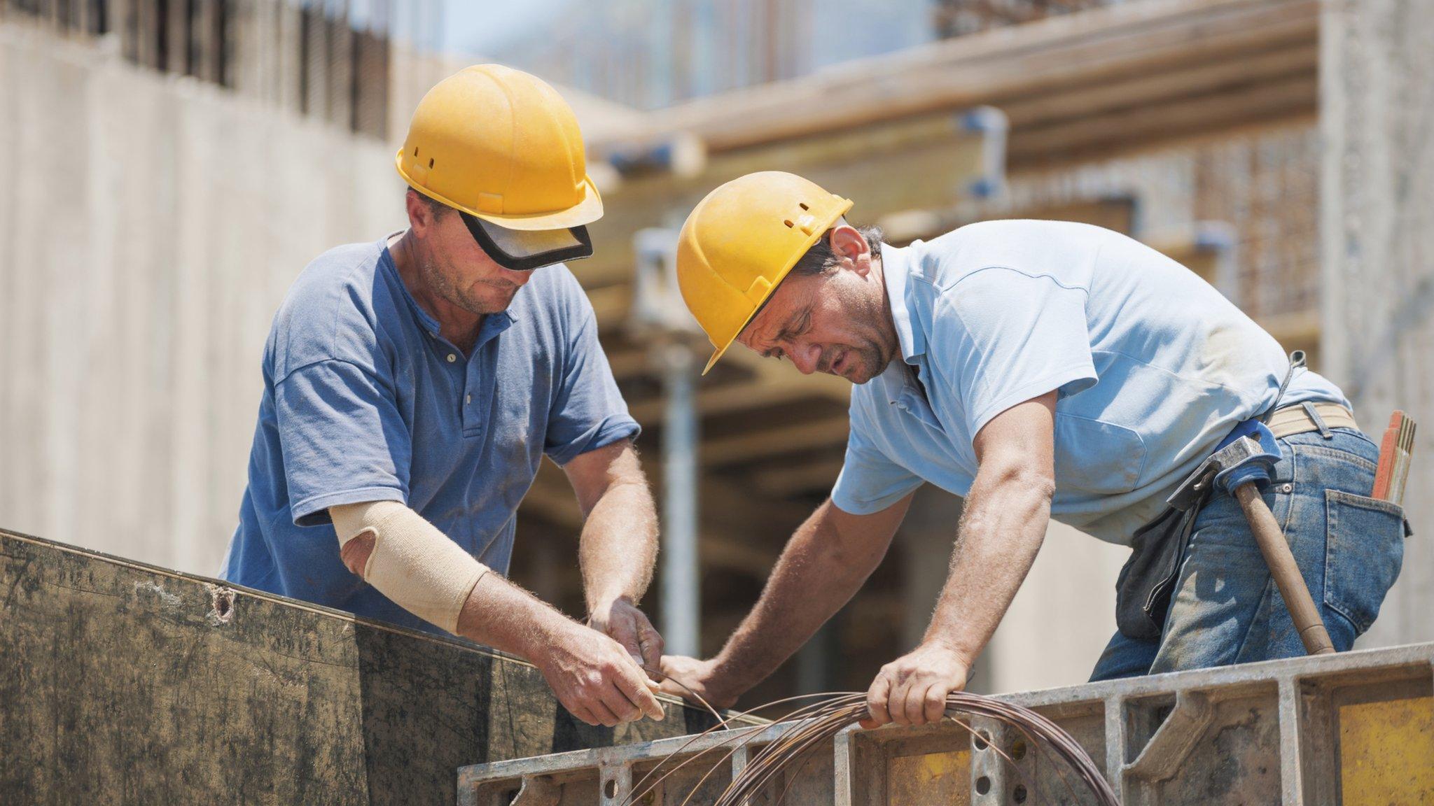 Builders on site