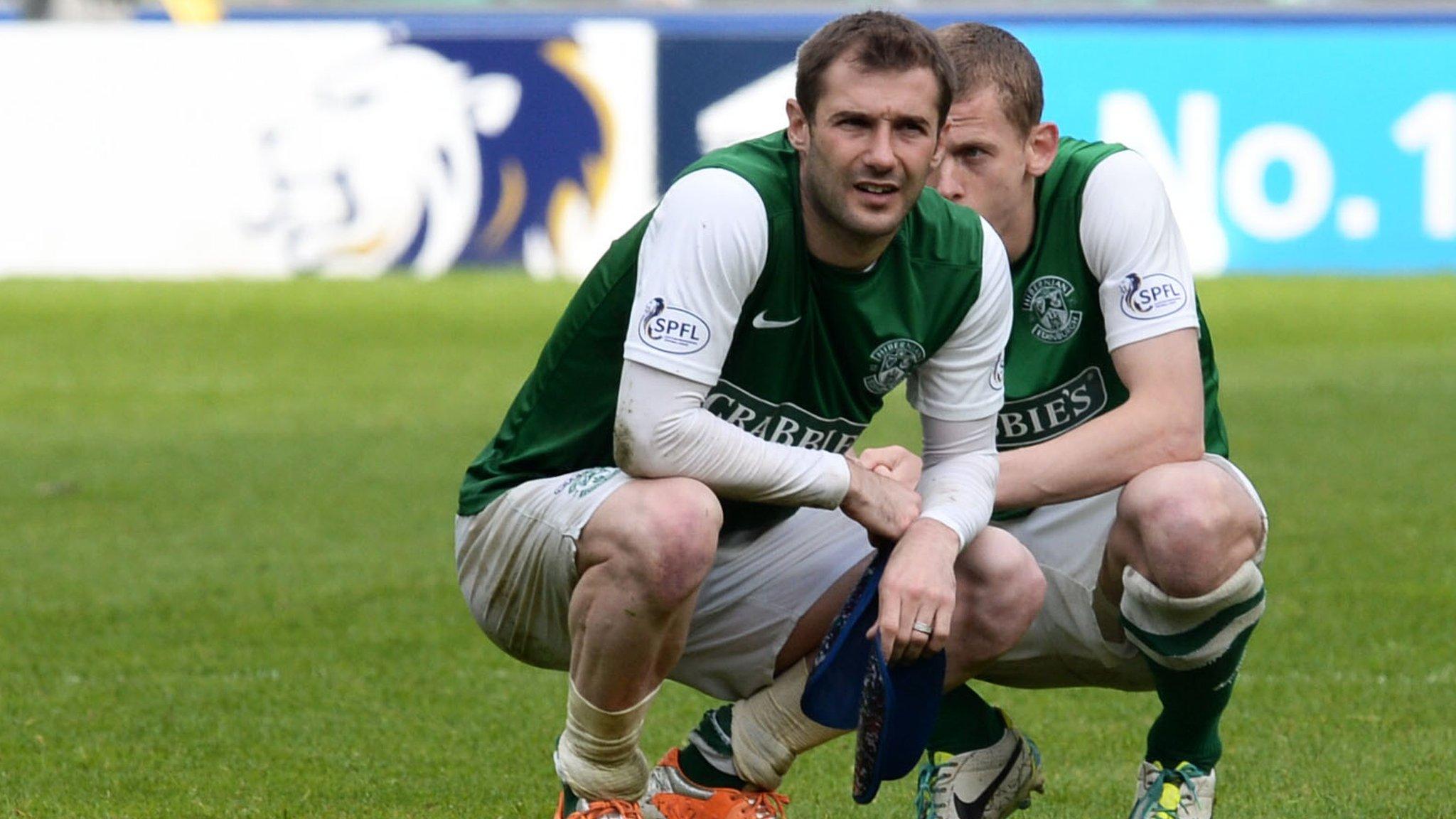 Hibs were relegated from the Premiership on Sunday