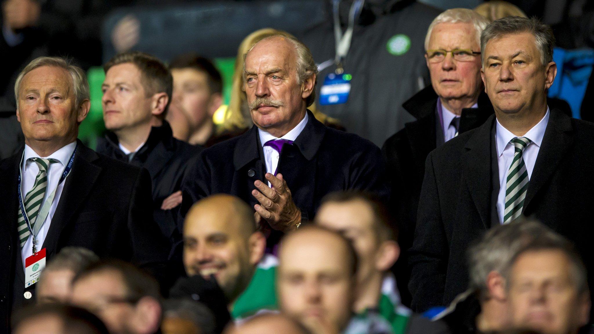 Celtic chief executive Peter Lawwell and shareholder Dermot Desmond