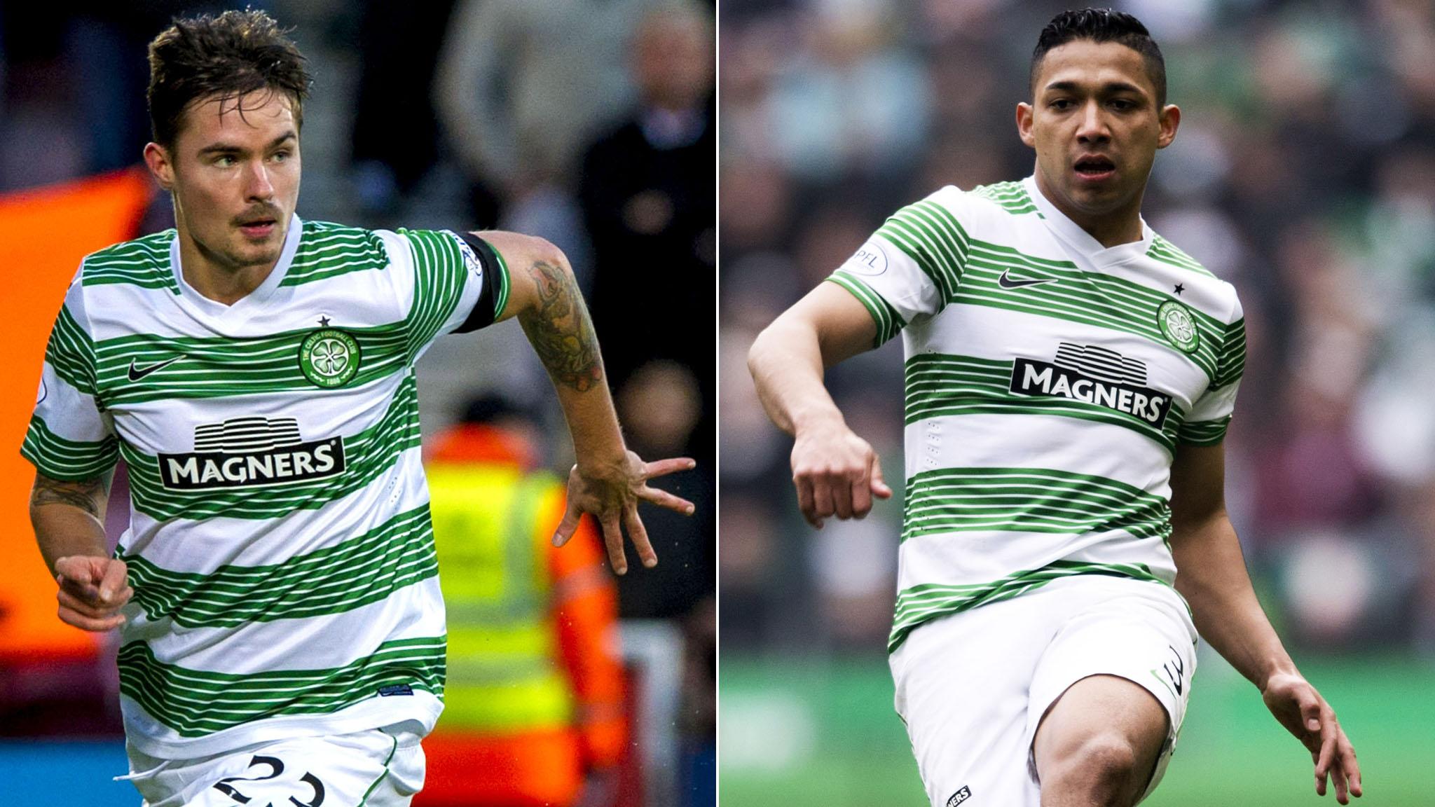 Celtic defenders Mikael Lustig and Emilio Izaguirre