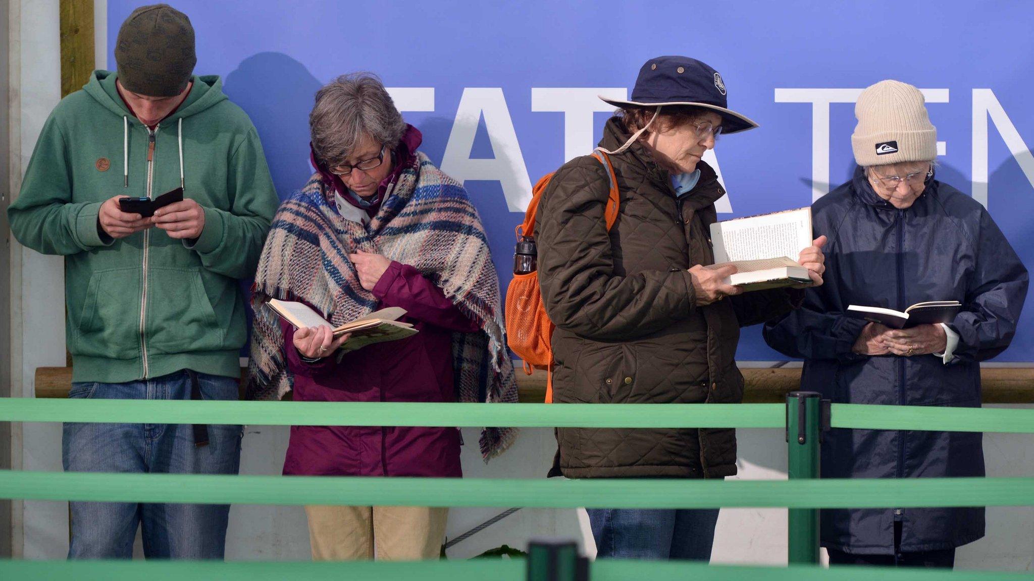 People read at the Hay Festival