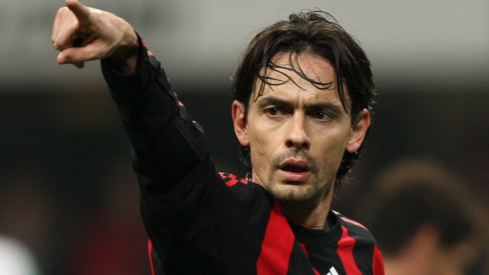 Filippo Inzaghi won two Serie A titles as a player with AC Milan