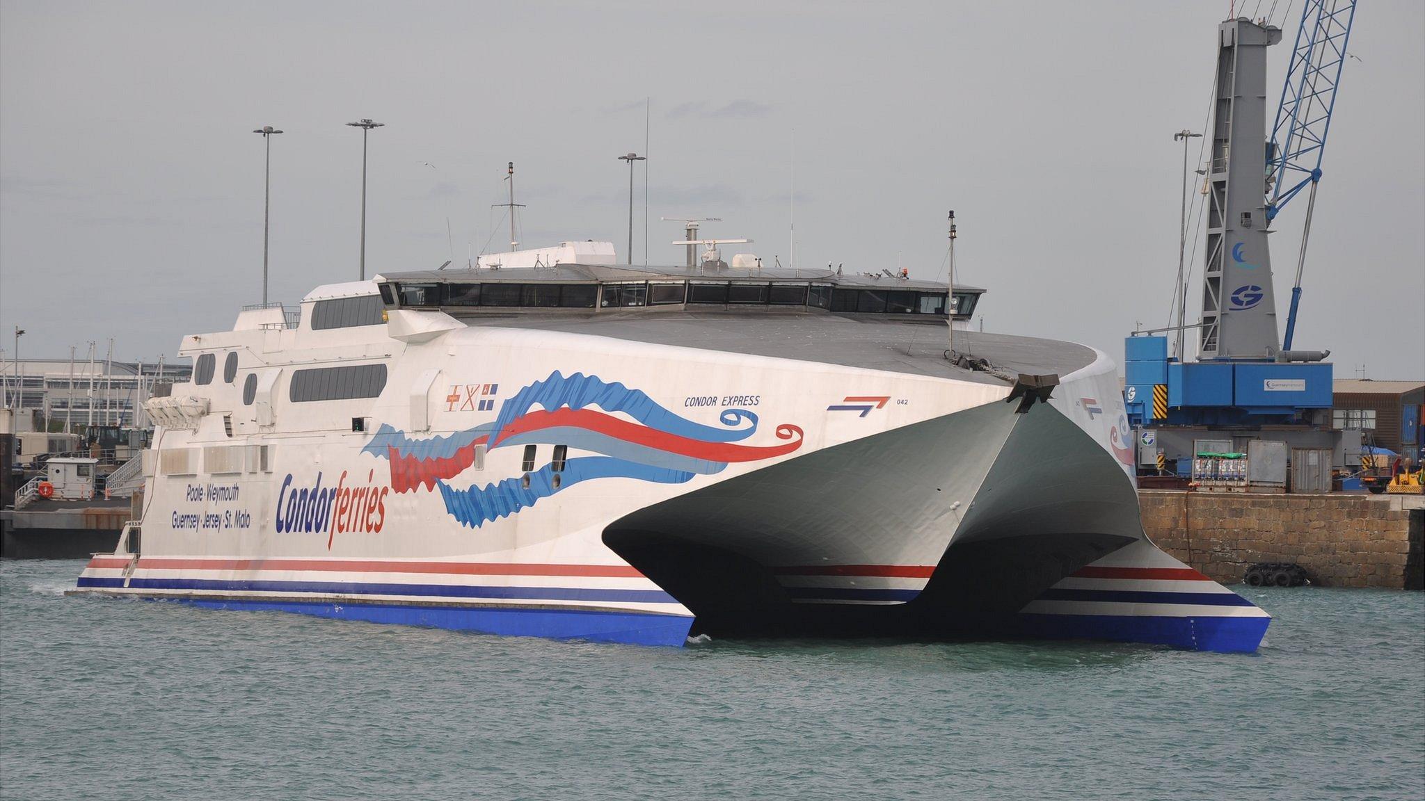 Condor Express in Guernsey's St Peter Port Harbour