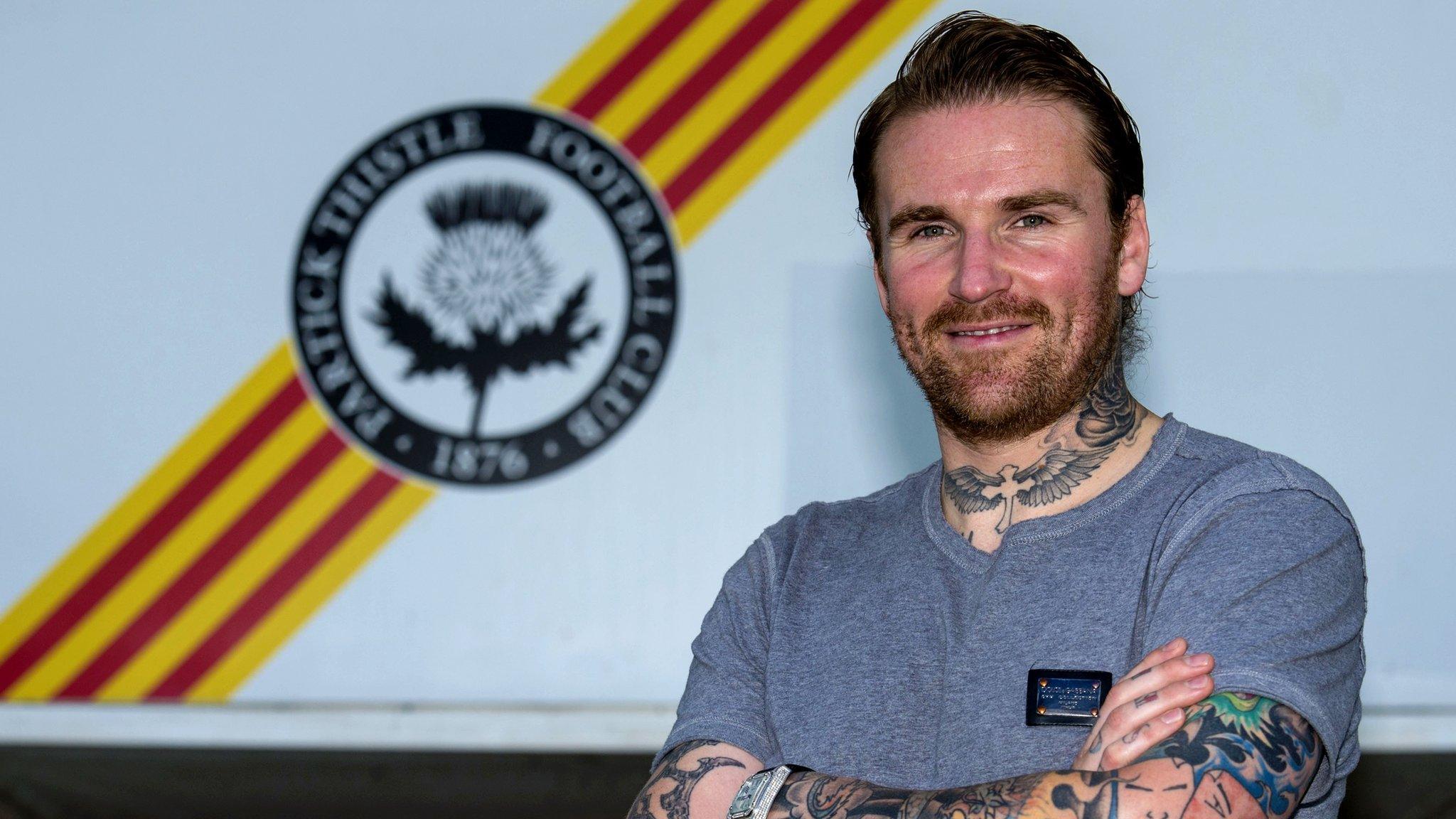 Ryan Stevenson is paraded by Partick Thistle