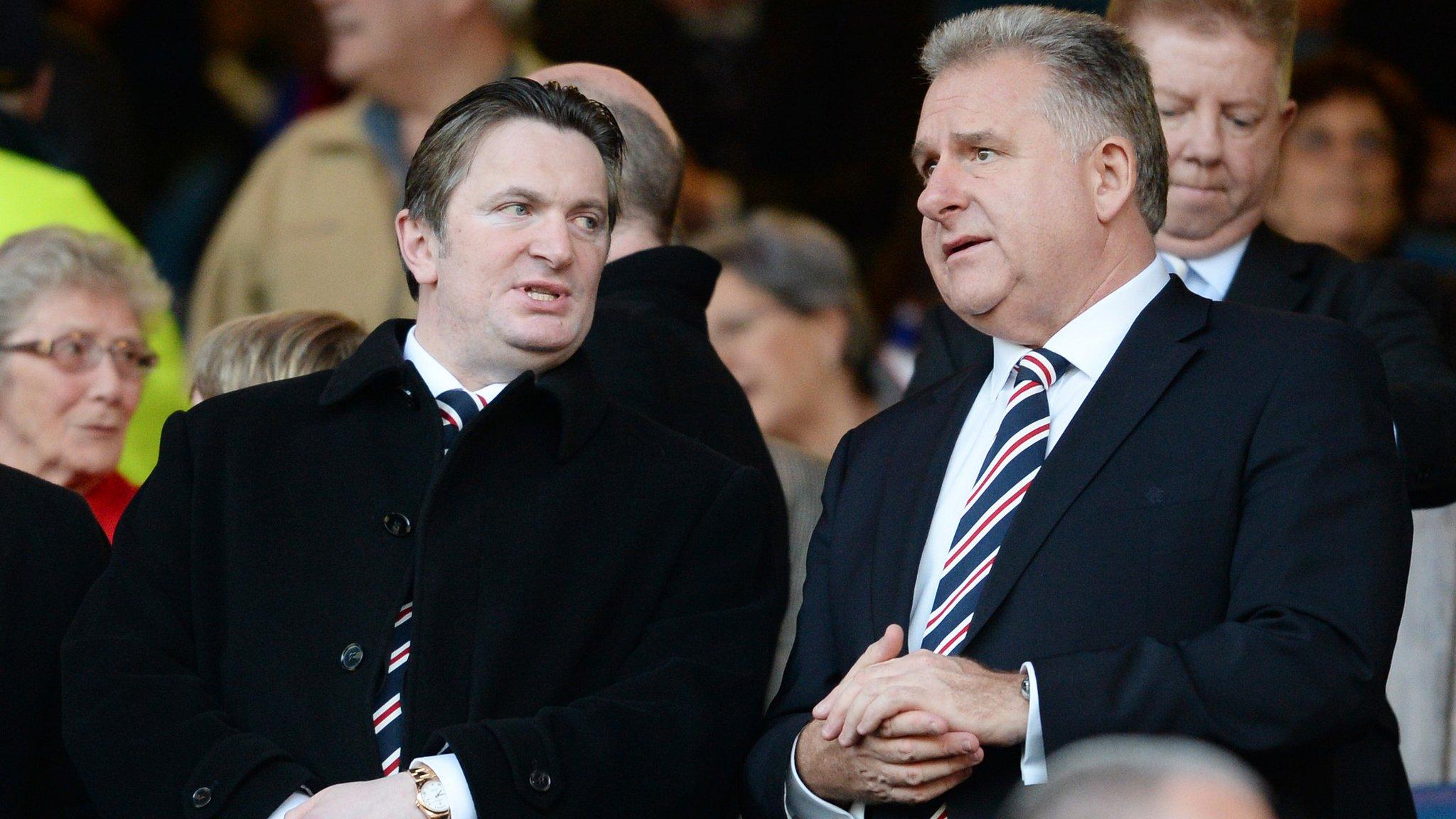 Rangers shareholder Sandy Easdale and chief executive Graham Wallace