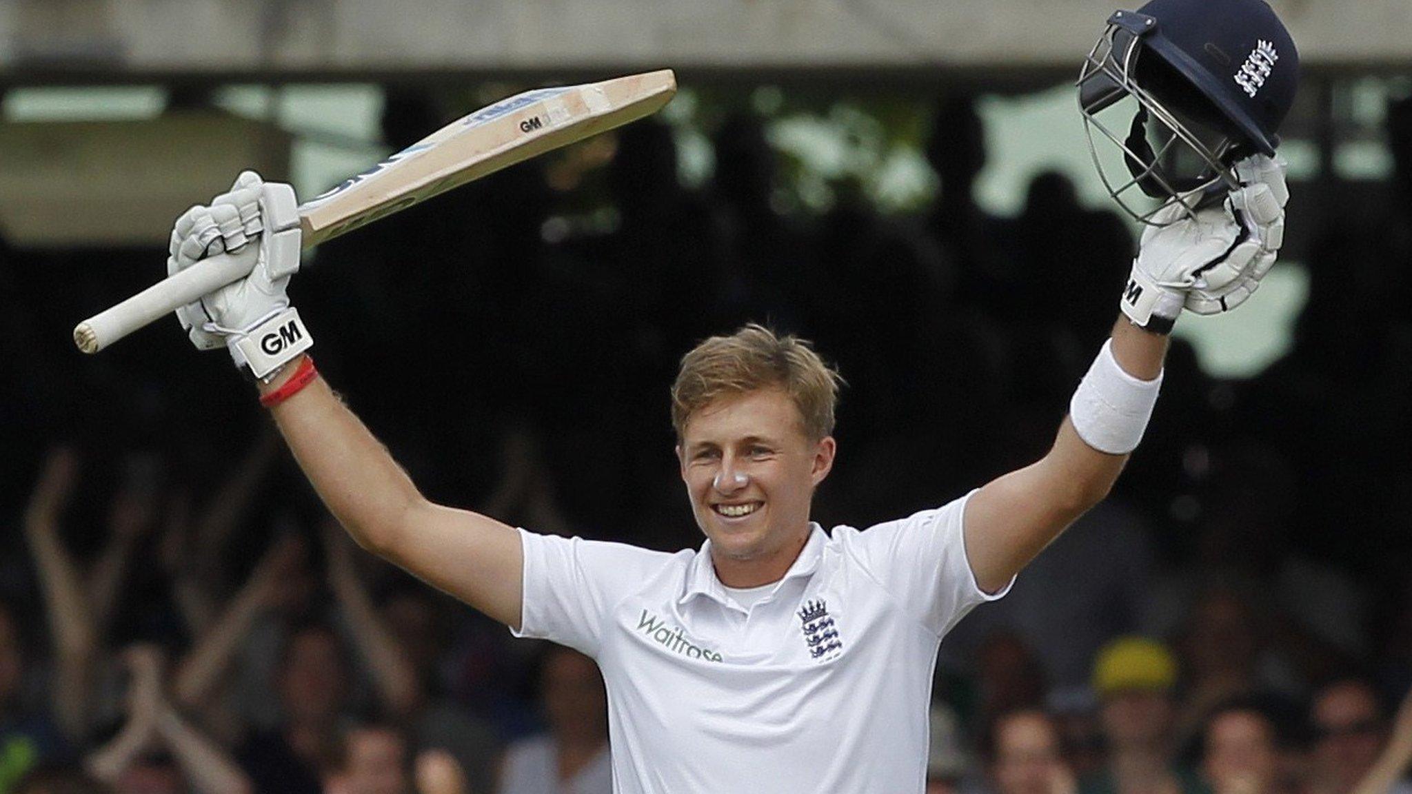 England's Joe Root brings up his double century