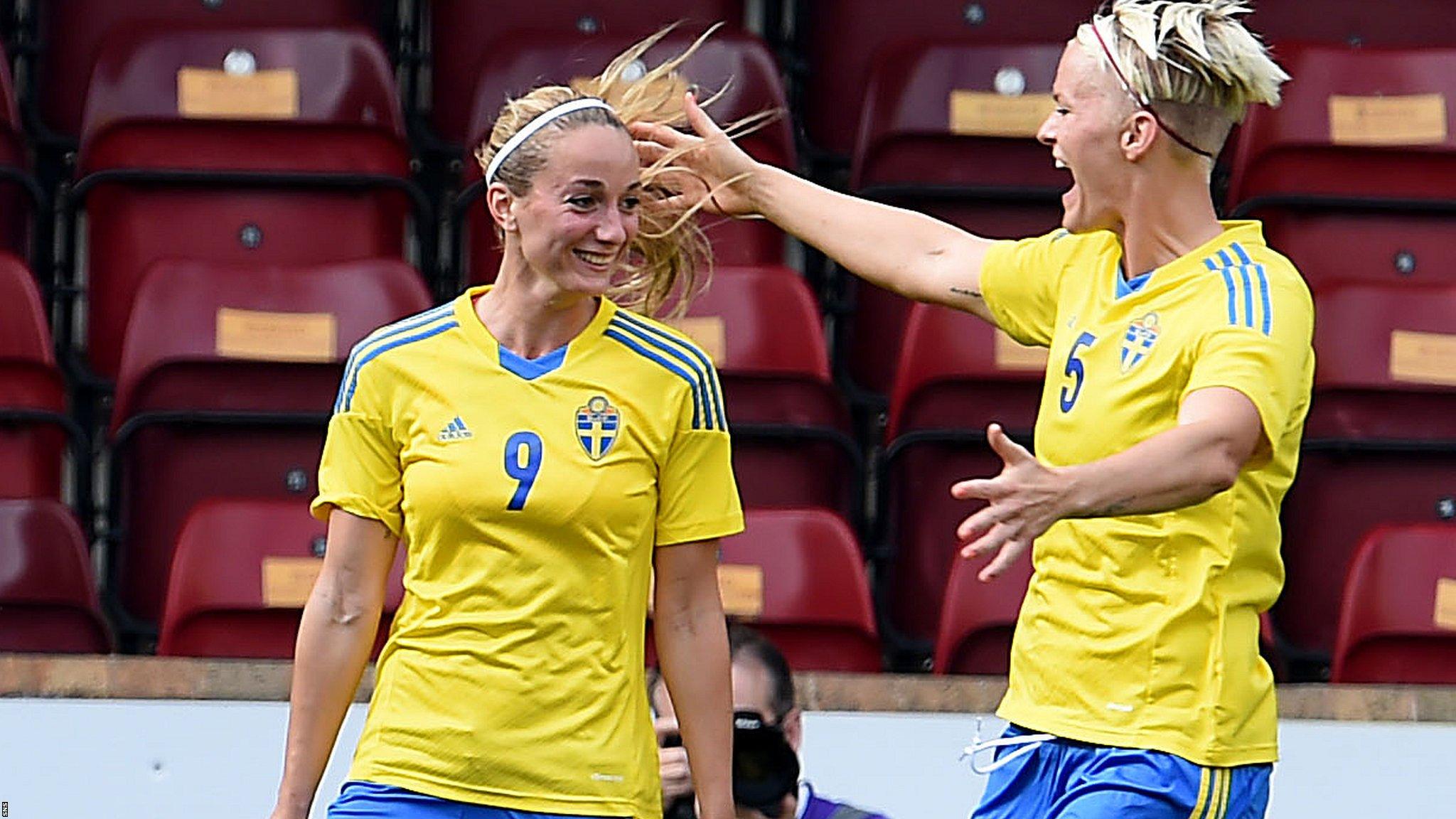 Kosovare Asllani takes the plaudits after her first goal