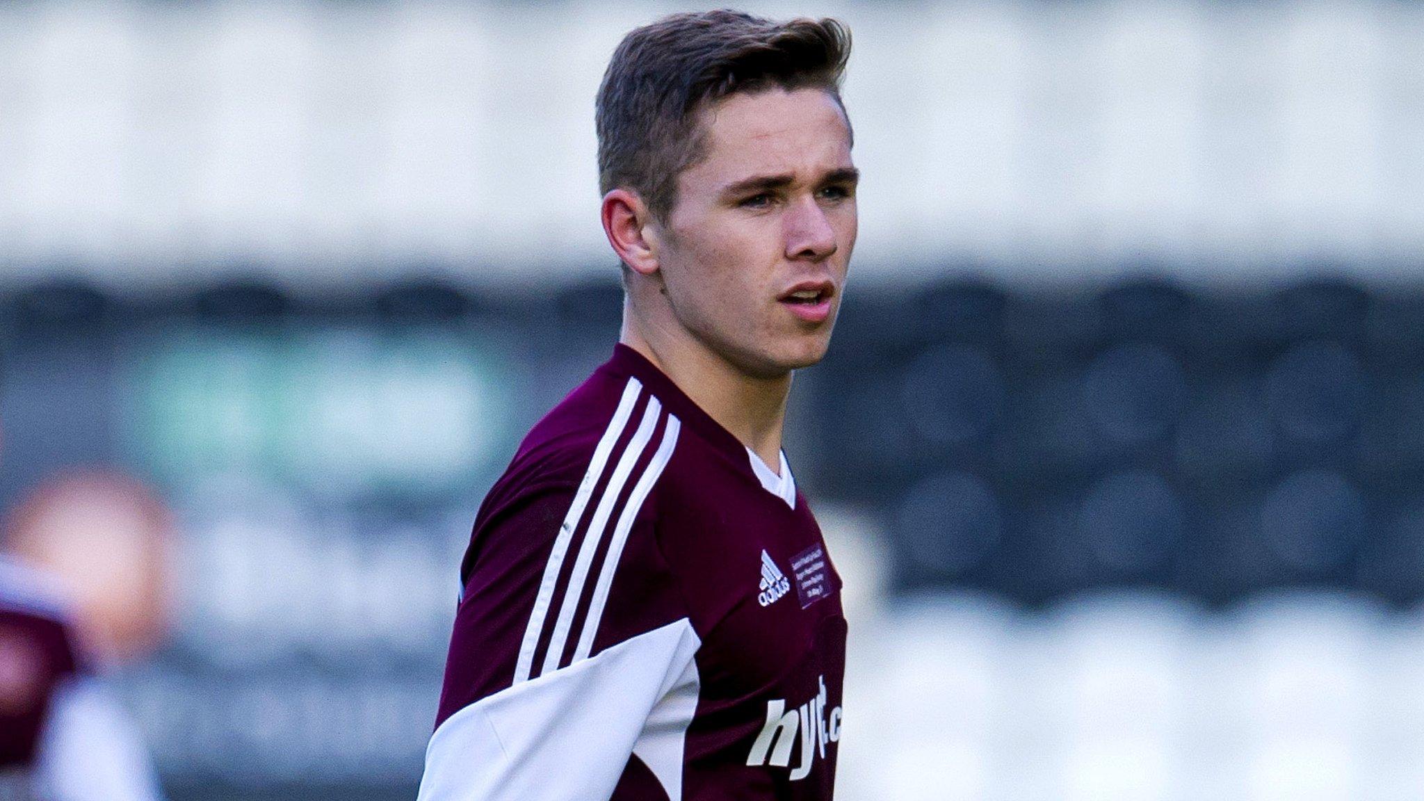 Hearts midfielder Sam Nicholson