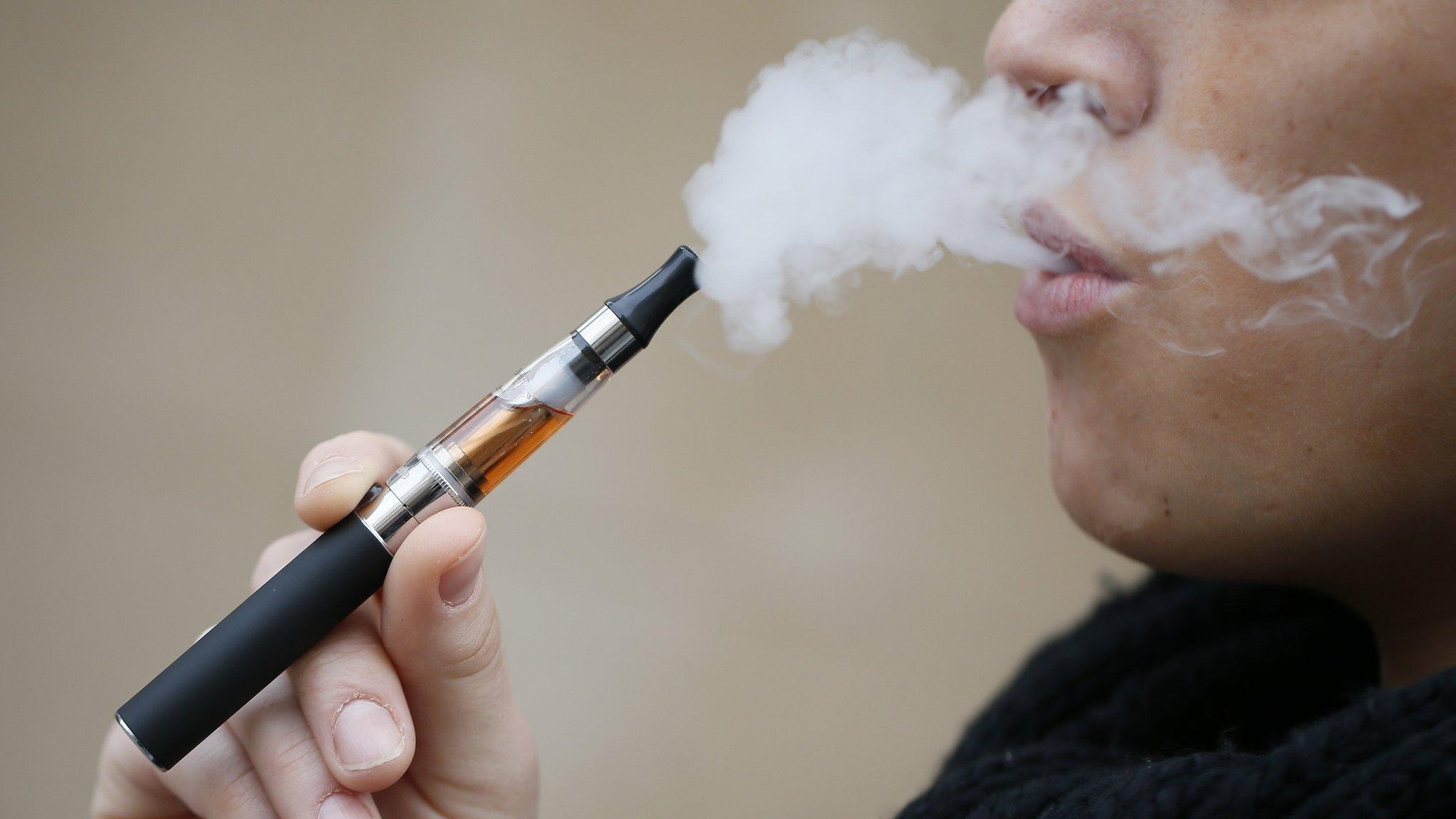 E-cigarette being used by a woman