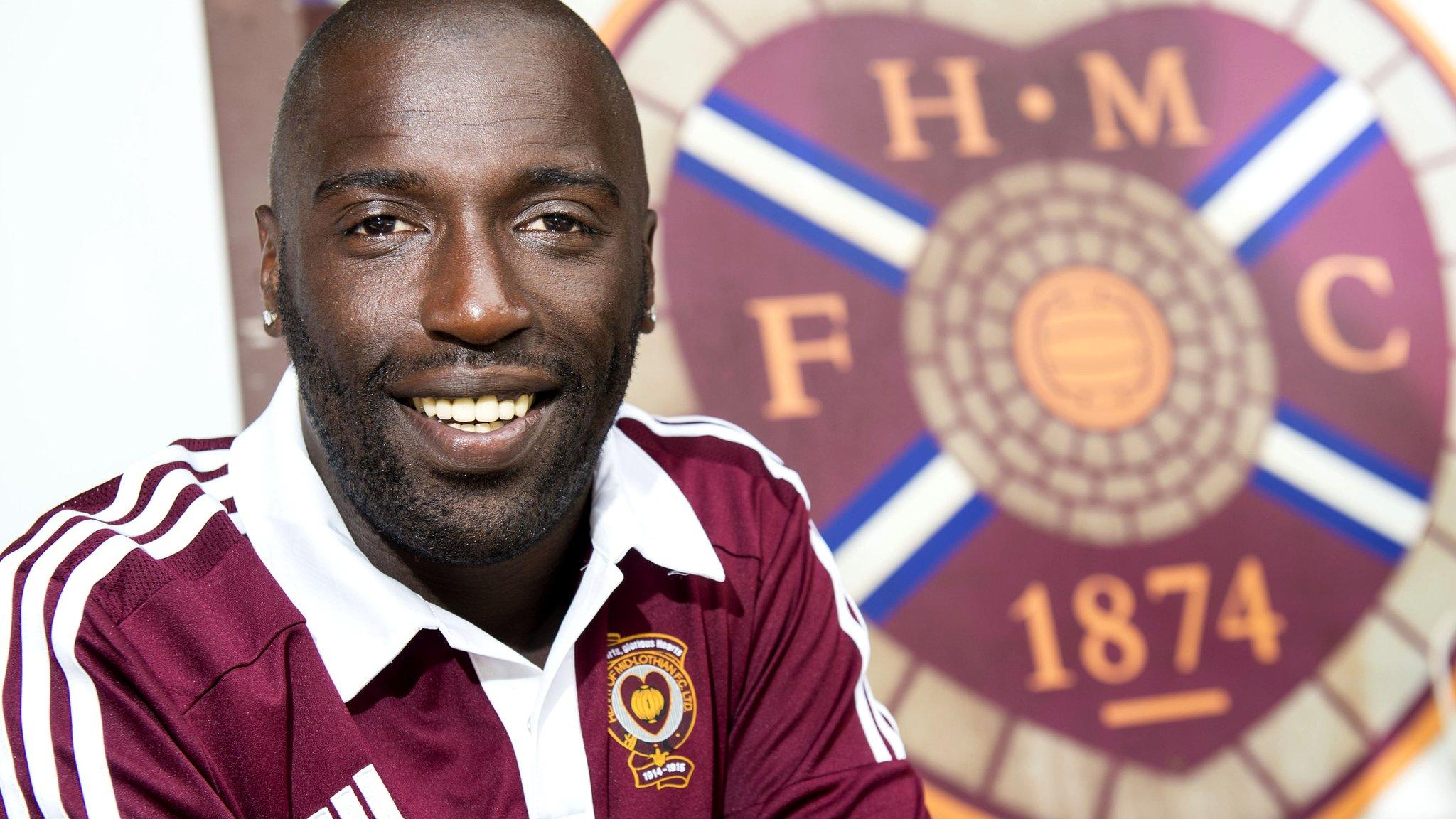 Hearts' new signing Morgaro Gomis at Tynecastle