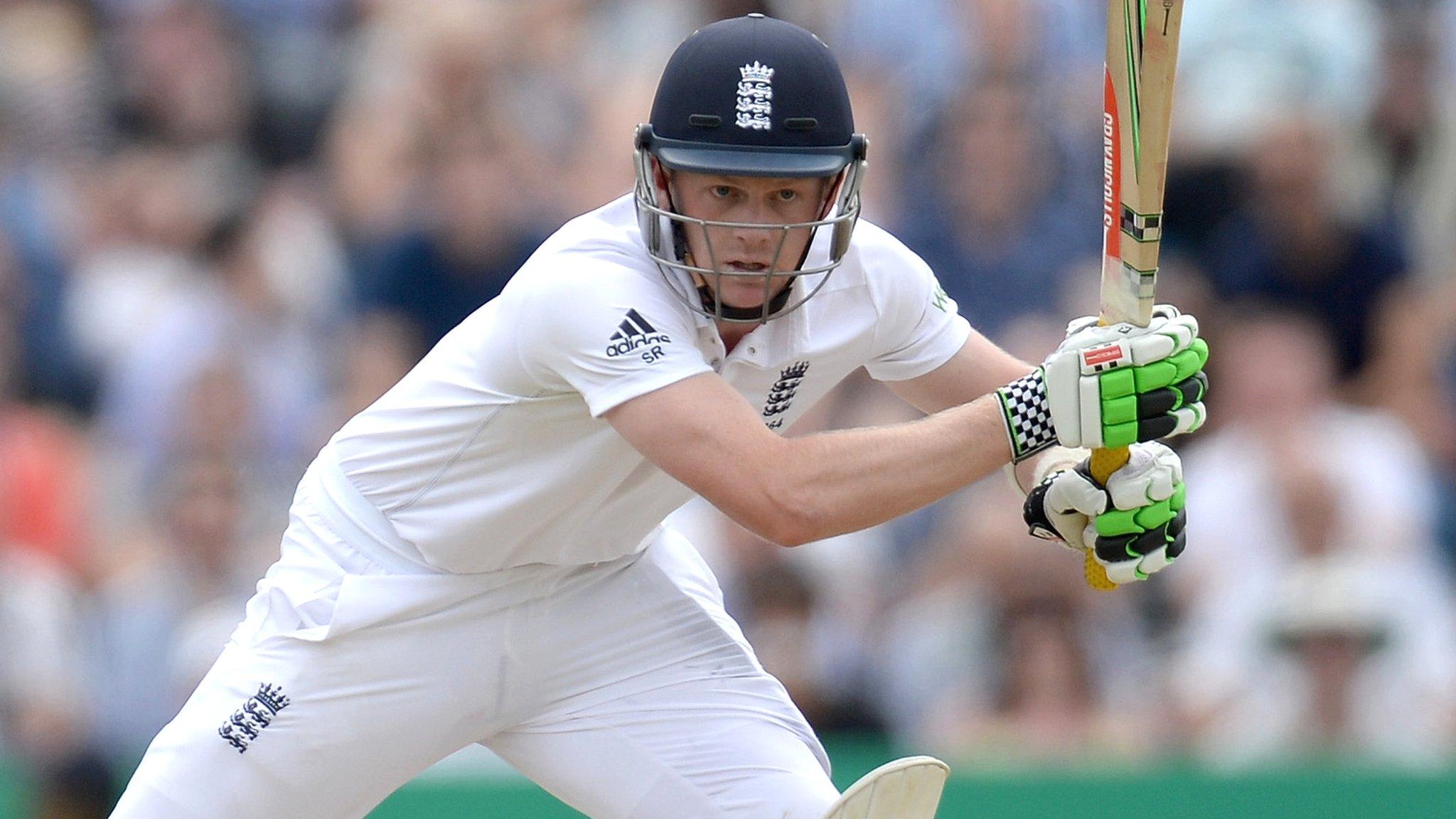 Sam Robson during his maiden Test century for England against Sri Lanka at Headingley