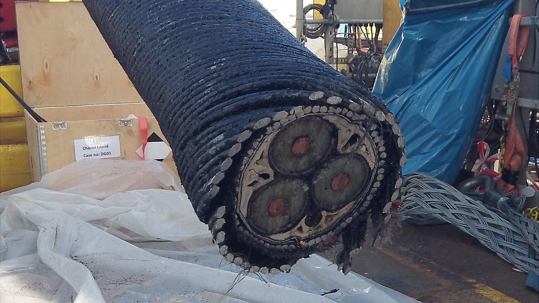 Section of Guernsey undersea electricity cable