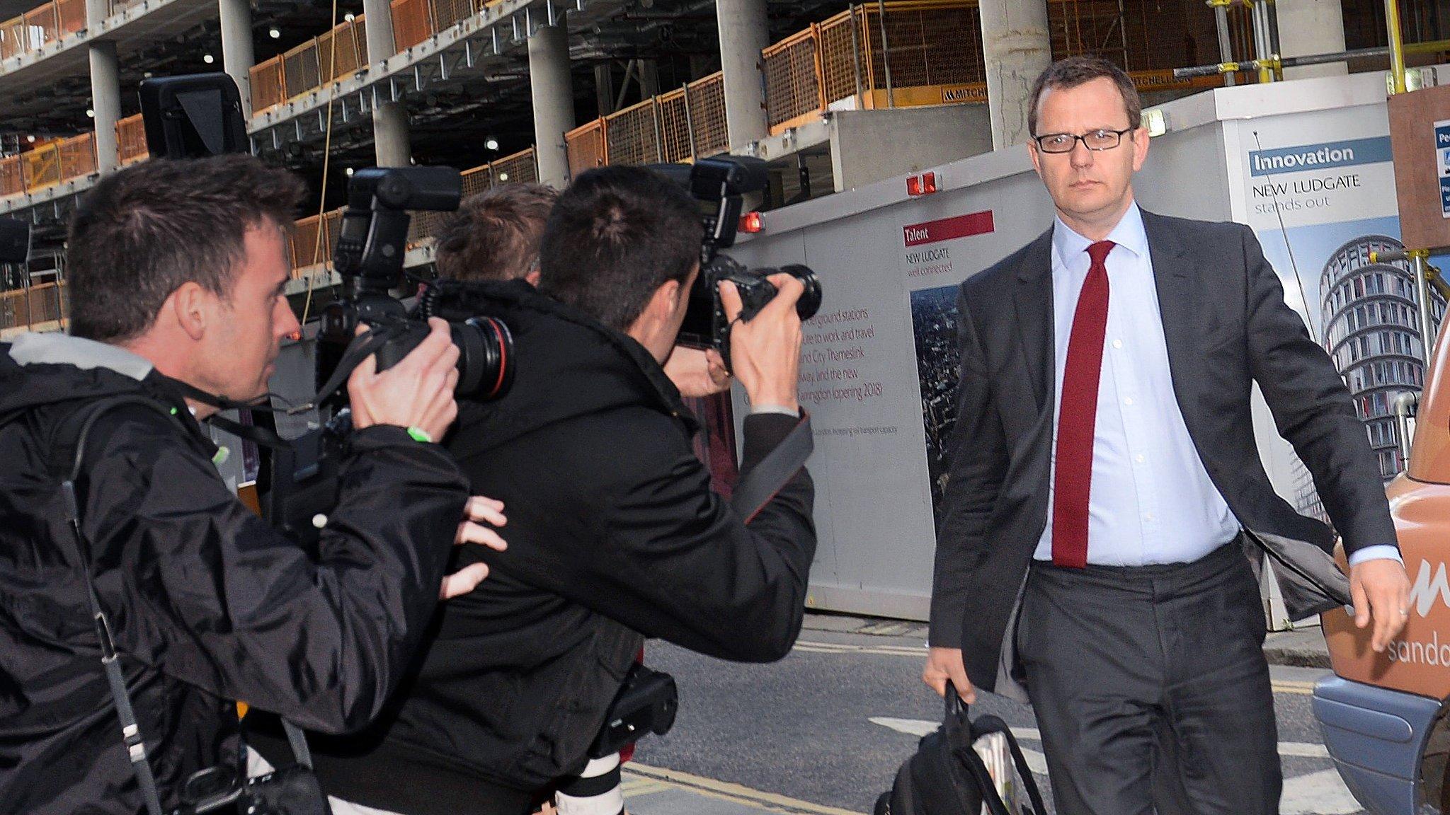 Andy Coulson arriving at the Old Bailey on 25 June 2014