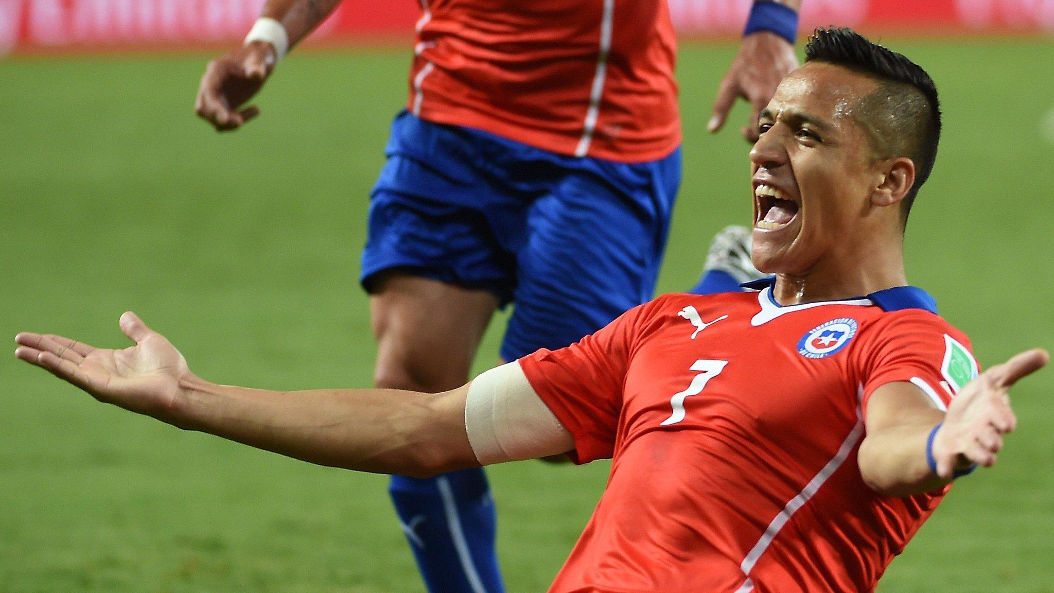 Chile's Alexis Sanchez at the Fifa 2014 World Cup in Brazil