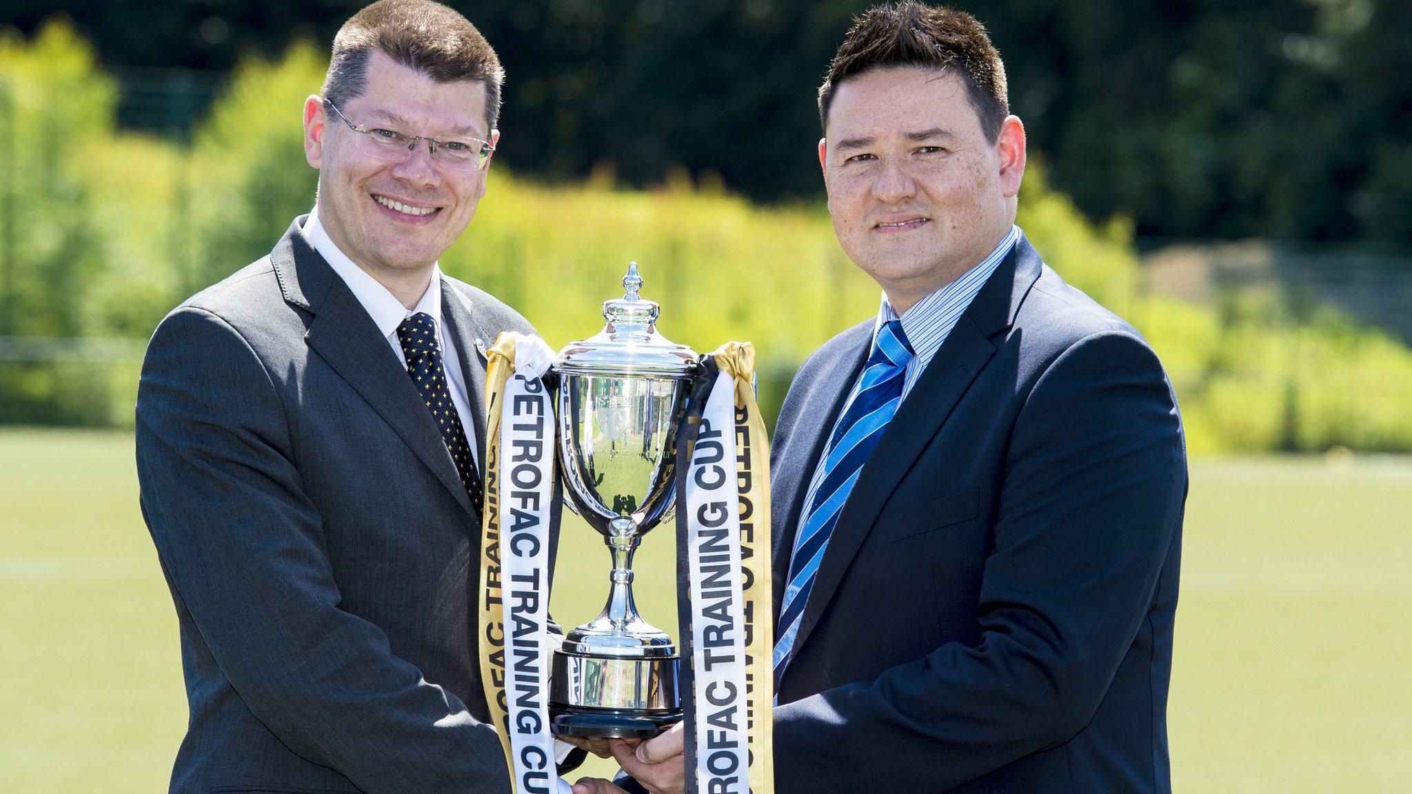 SPFL chief executive Neil Doncaster (left) joins head of business at Petrofac Training Services Laurence Milne