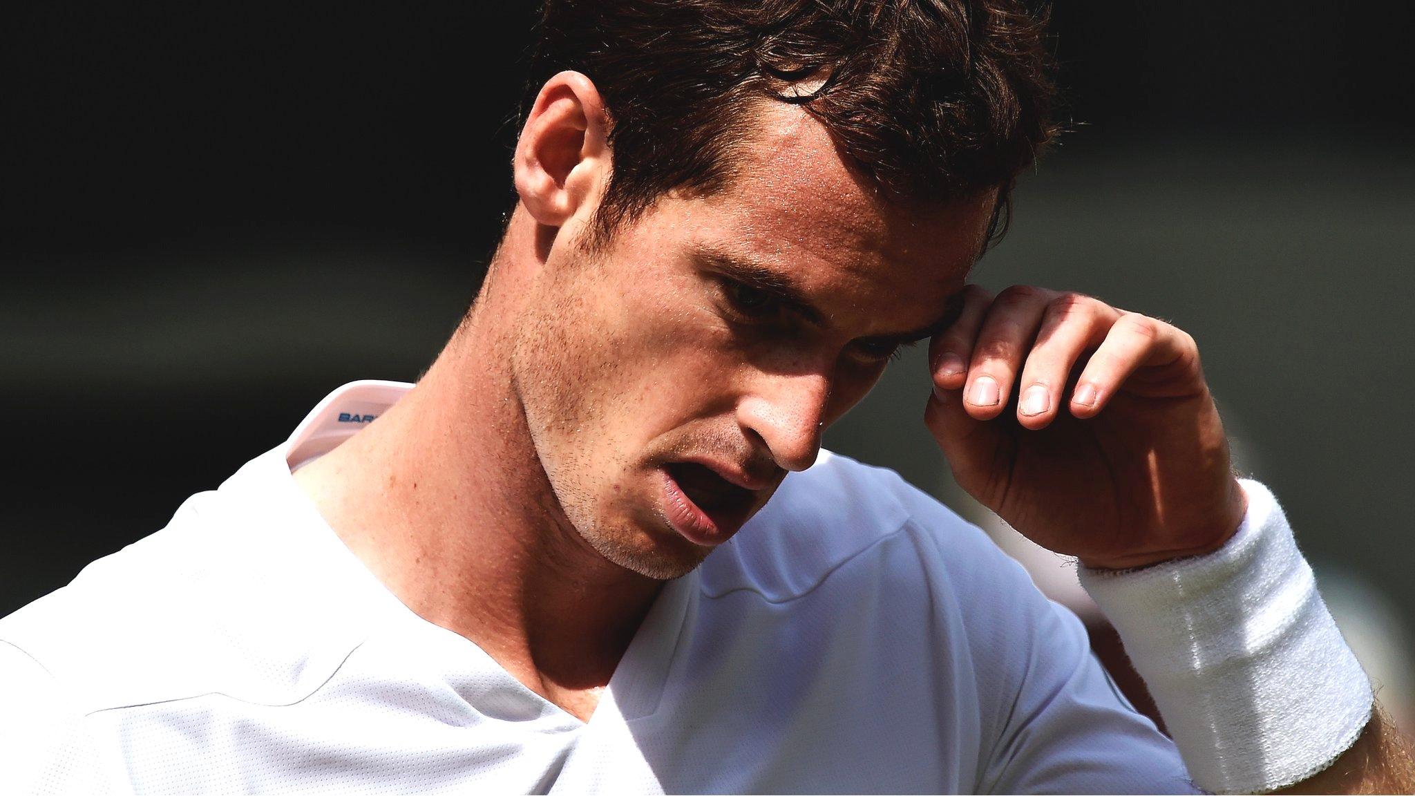 Andy Murray during his quarter-final match against Grigor Dimitrov