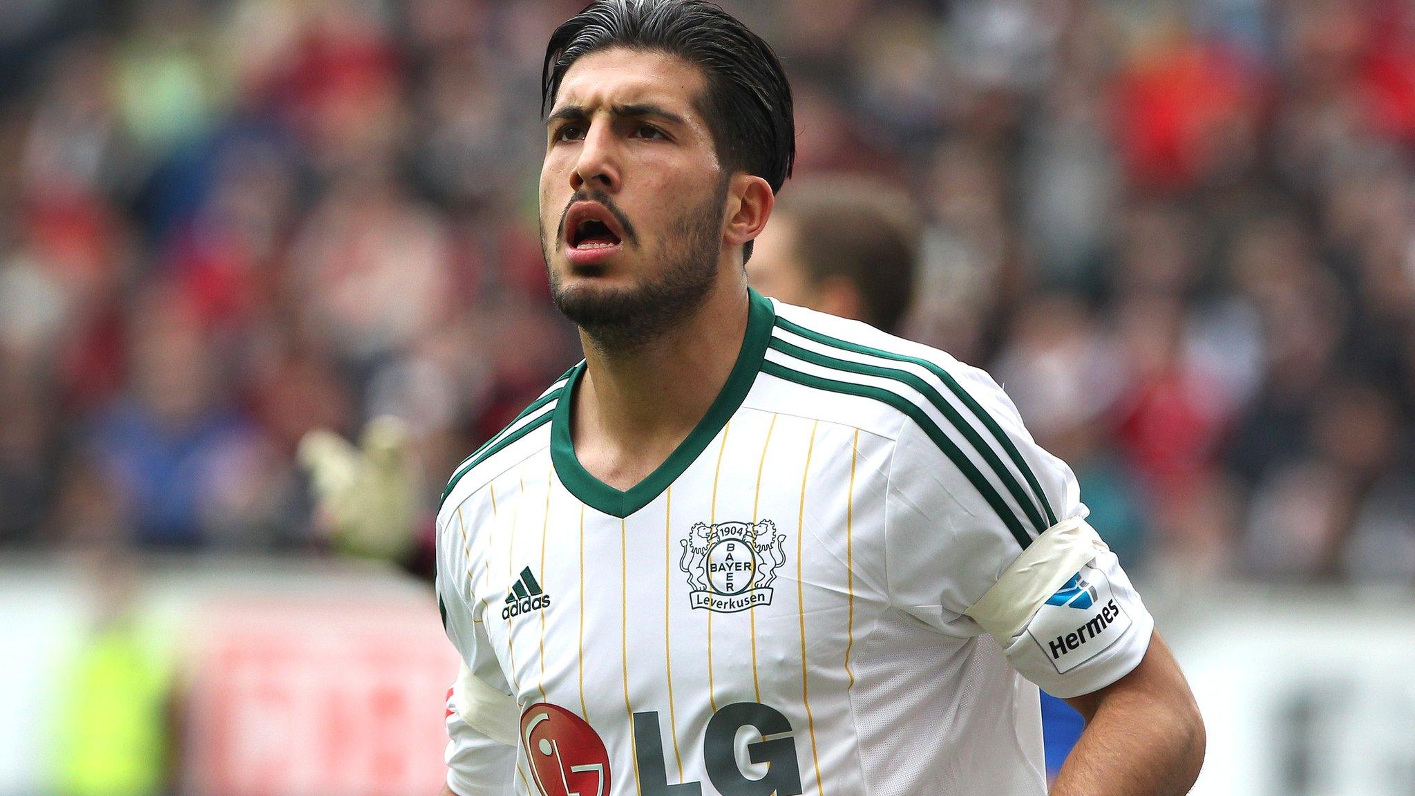 Emre Can playing for Bayer Leverkusen