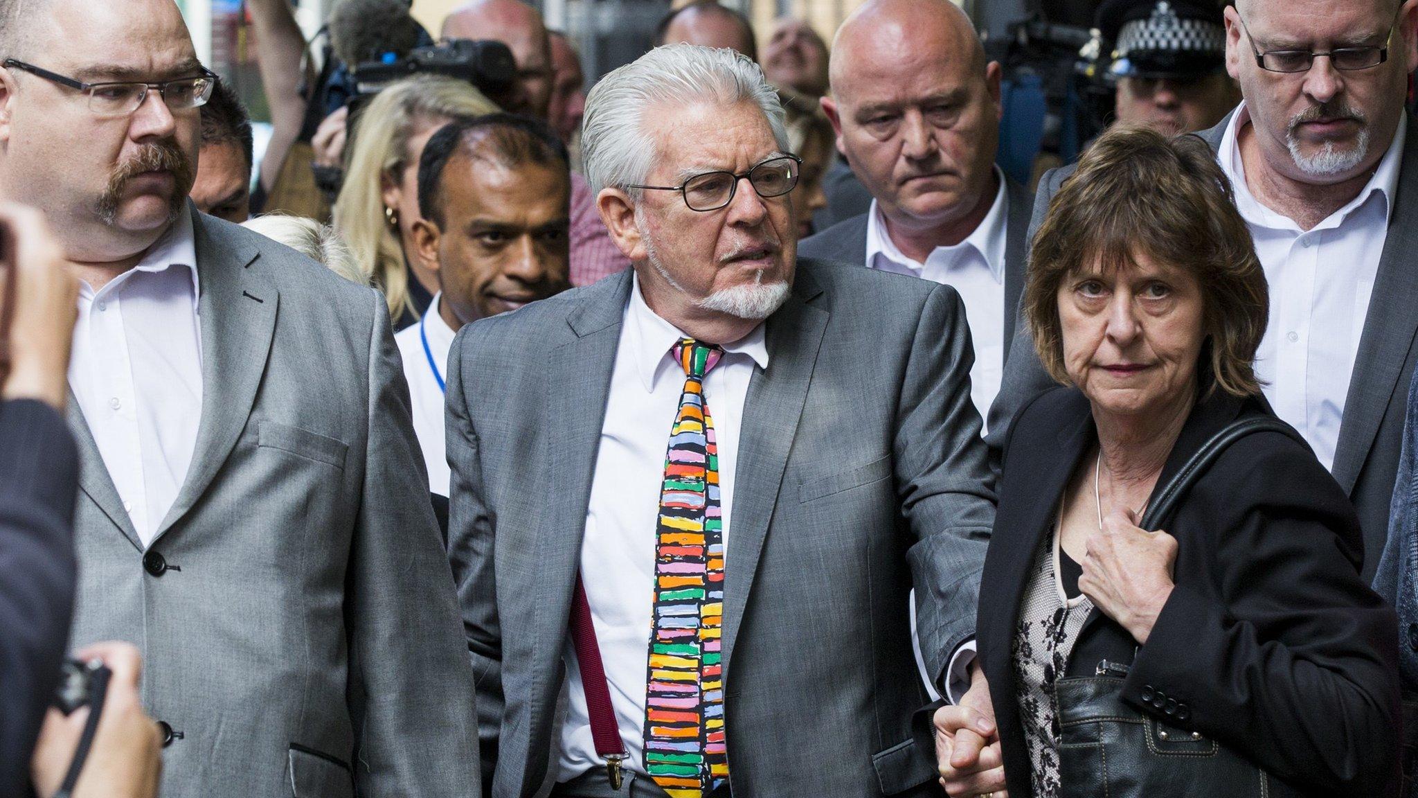 Rolf Harris arriving at court