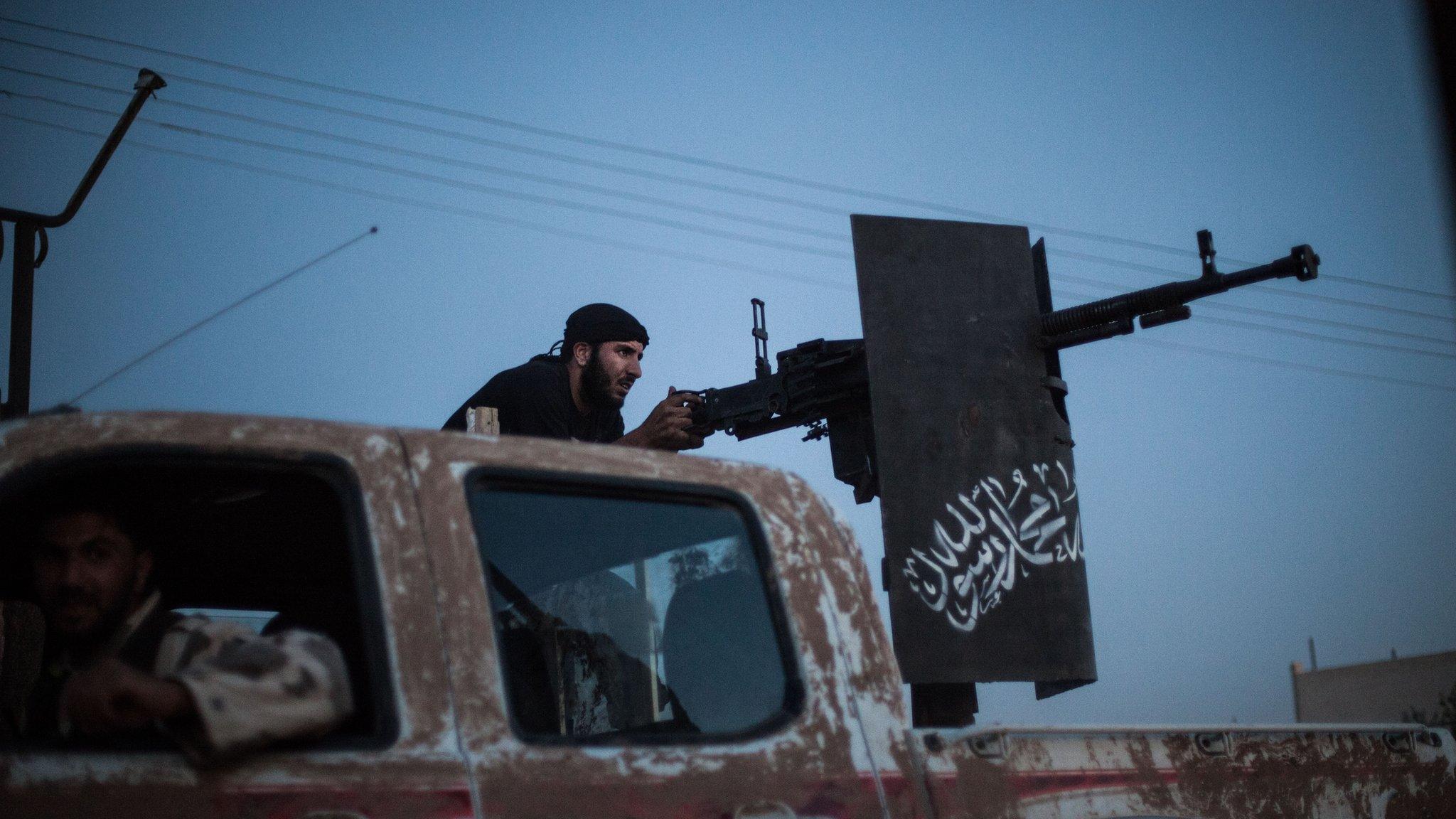 A member of the Islamist Syrian opposition group Ahrar al-Sham