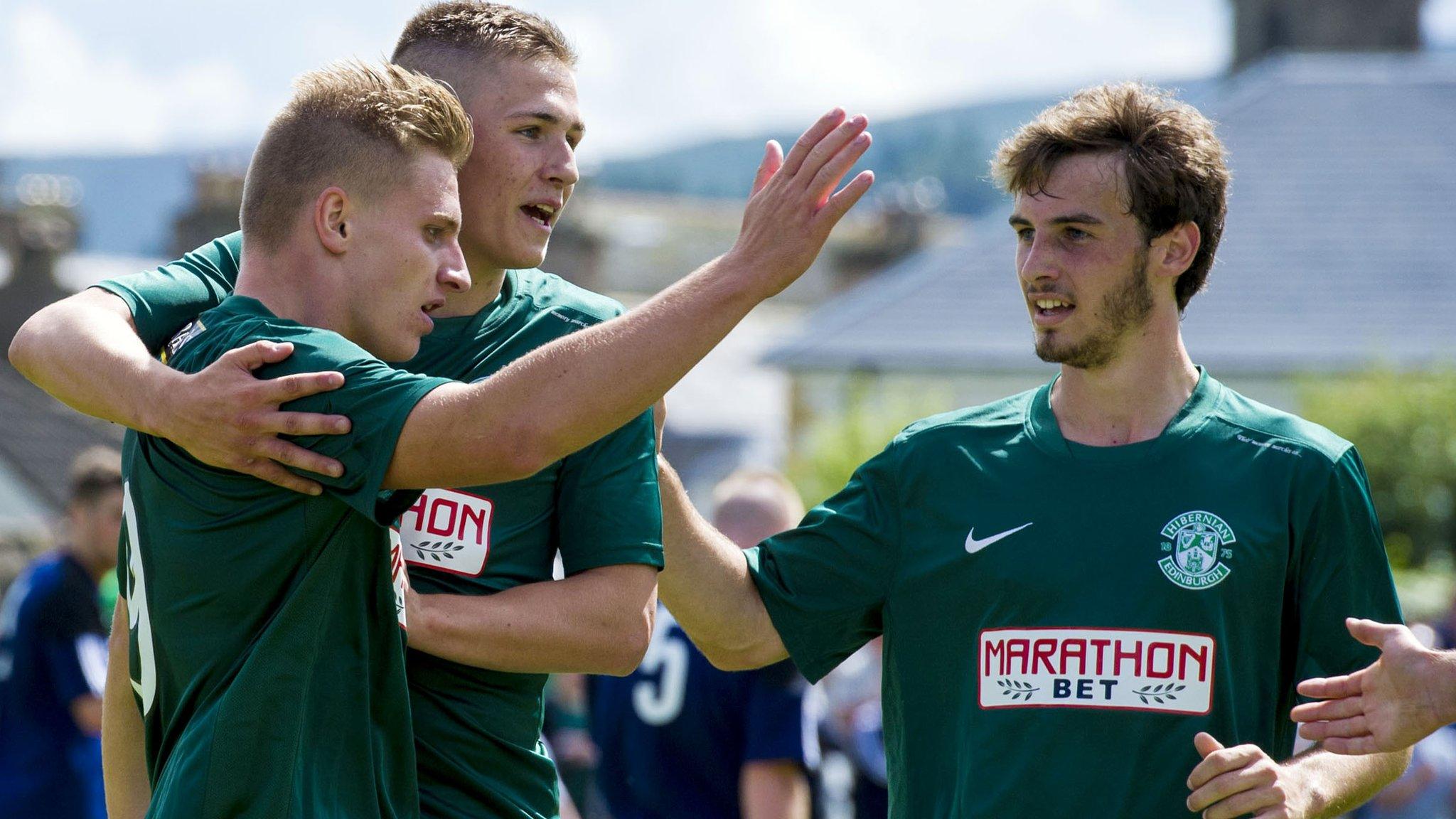 Hibs were 4-0 winners in a friendly with Vale of Leithen