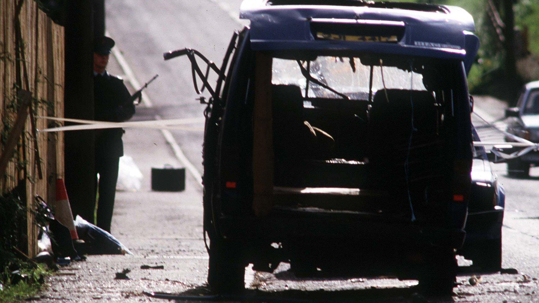 Van where eight IRA men were shot dead