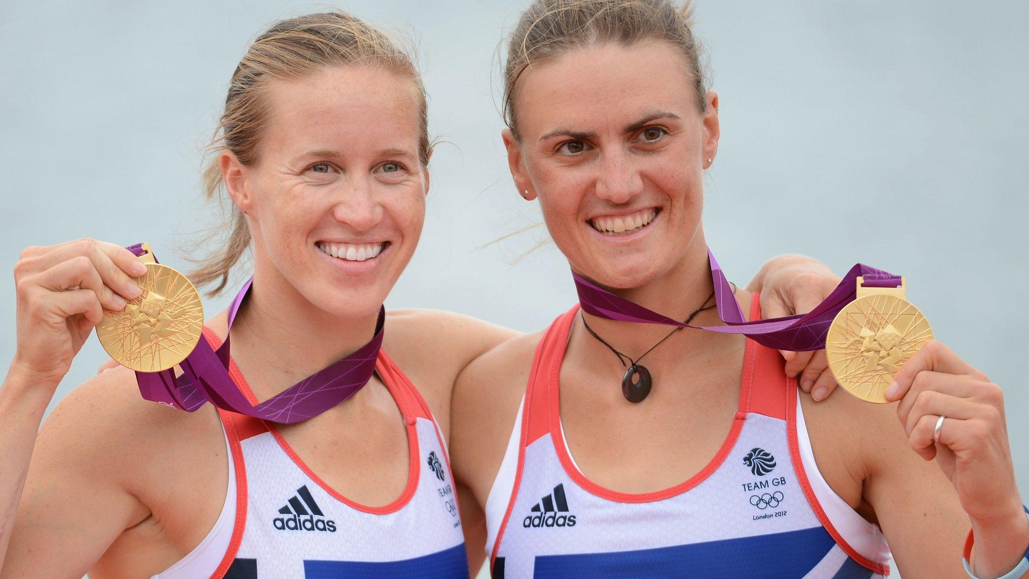 Britain's Helen Glover (left) and Heather Stanning (right)