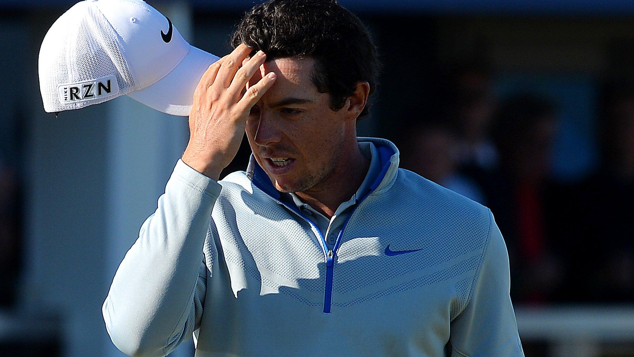 Rory McIlroy found the going tough on day two of the Scottish Open