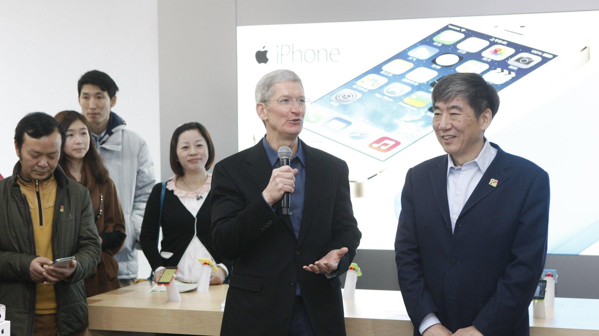 Apple chief executive Tim Cook in Beijing