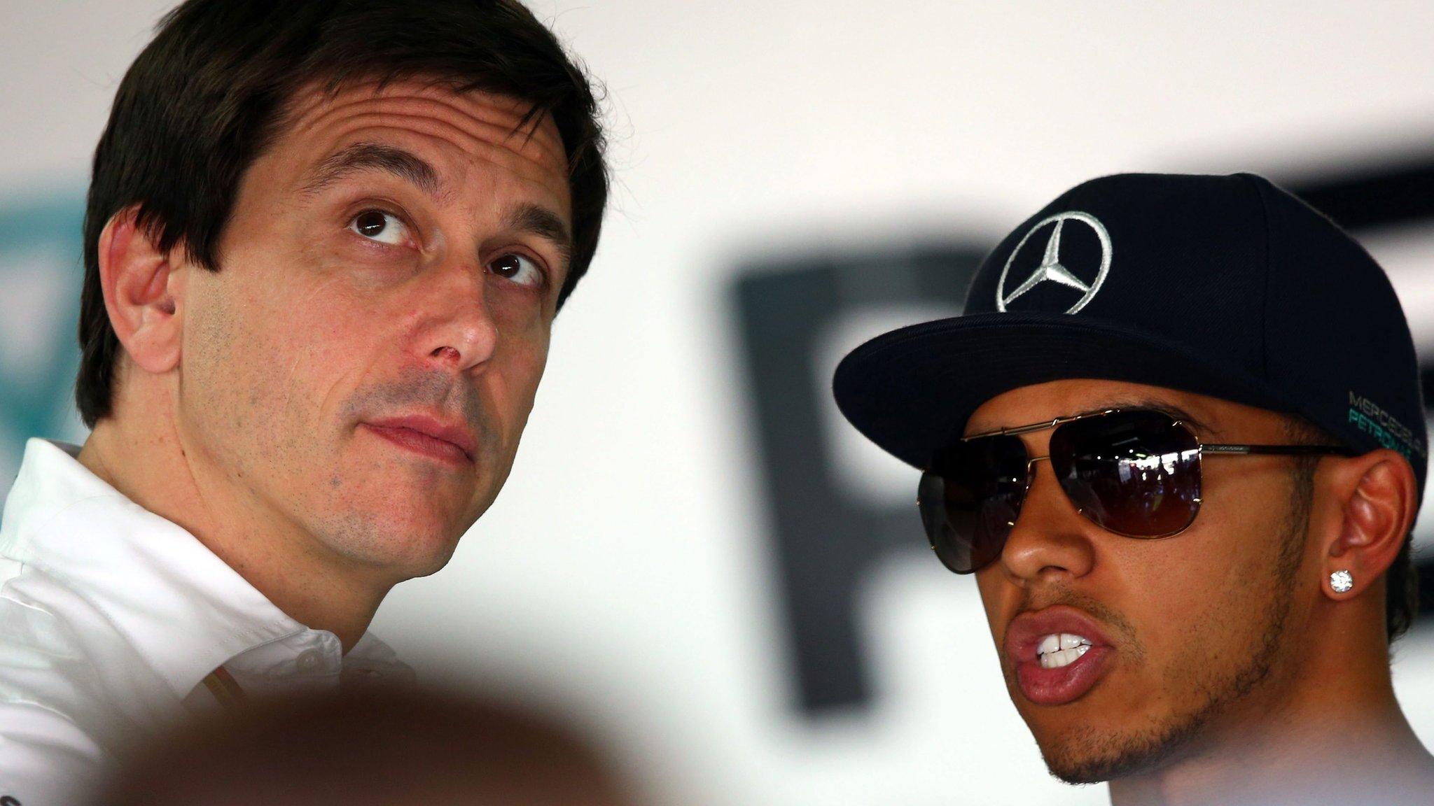 Toto Wolff and Lewis Hamilton