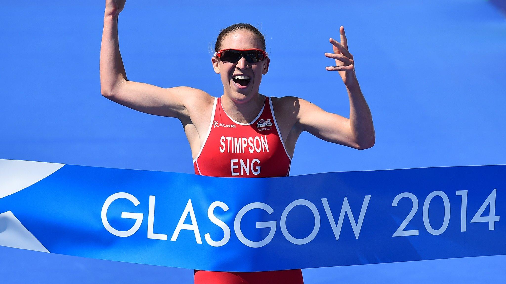 England's Jodie Stimpson wins gold in the Commonwealth triathlon