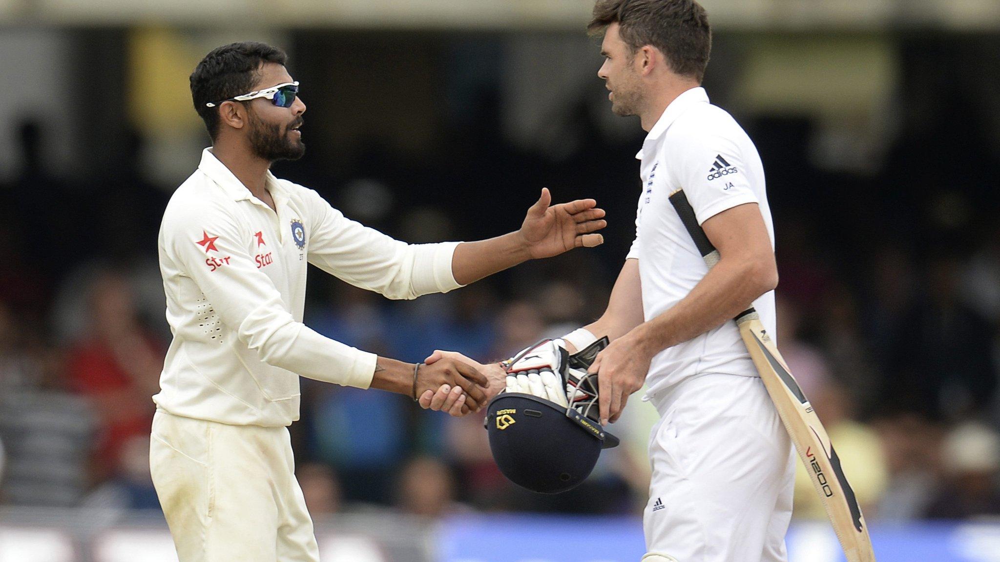 Ravindra Jadeja and James Anderson