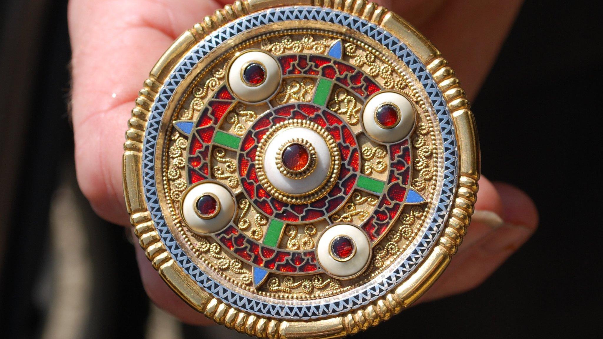 Anglo-Saxon brooch replica, Sutton Hoo