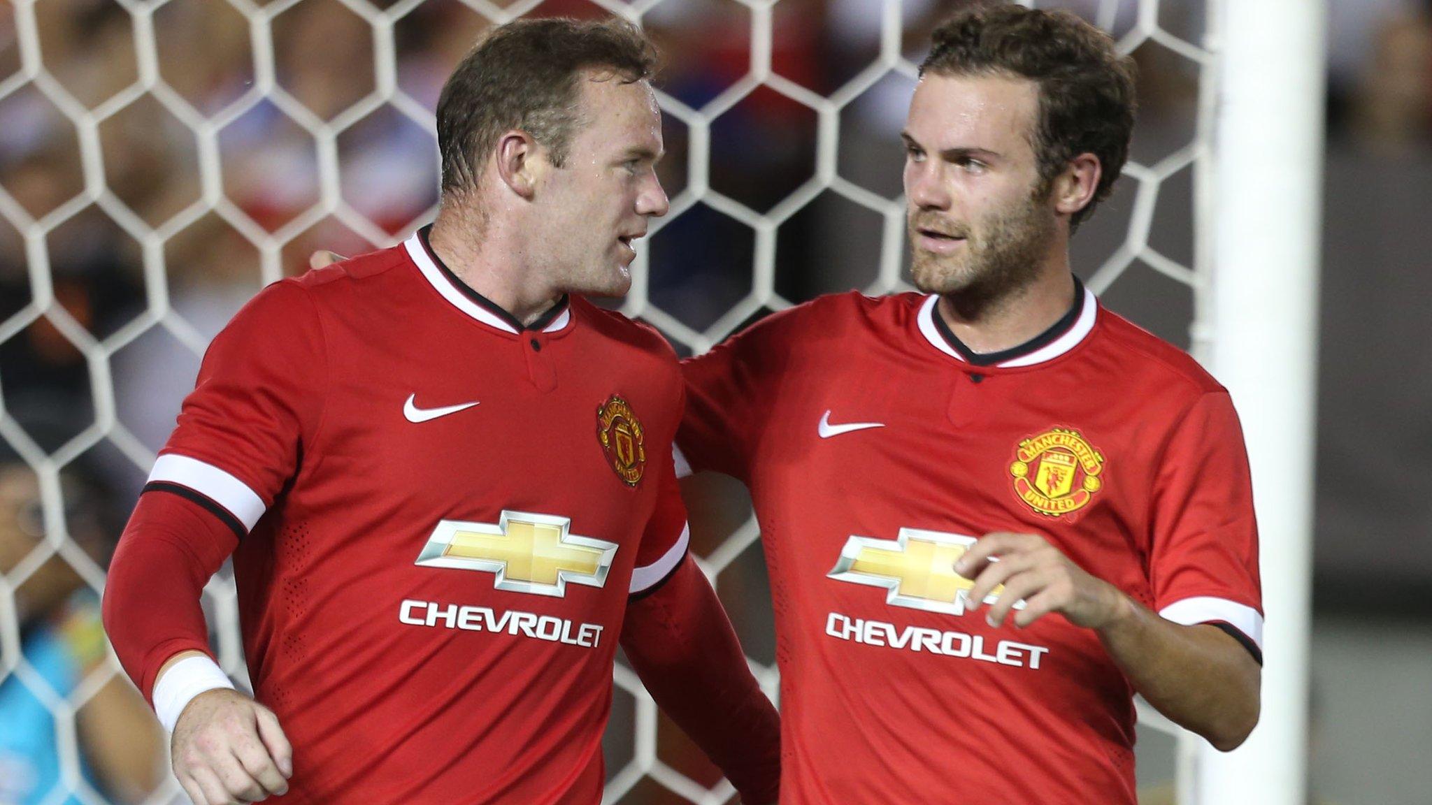 Wayne Rooney and Juan Mata