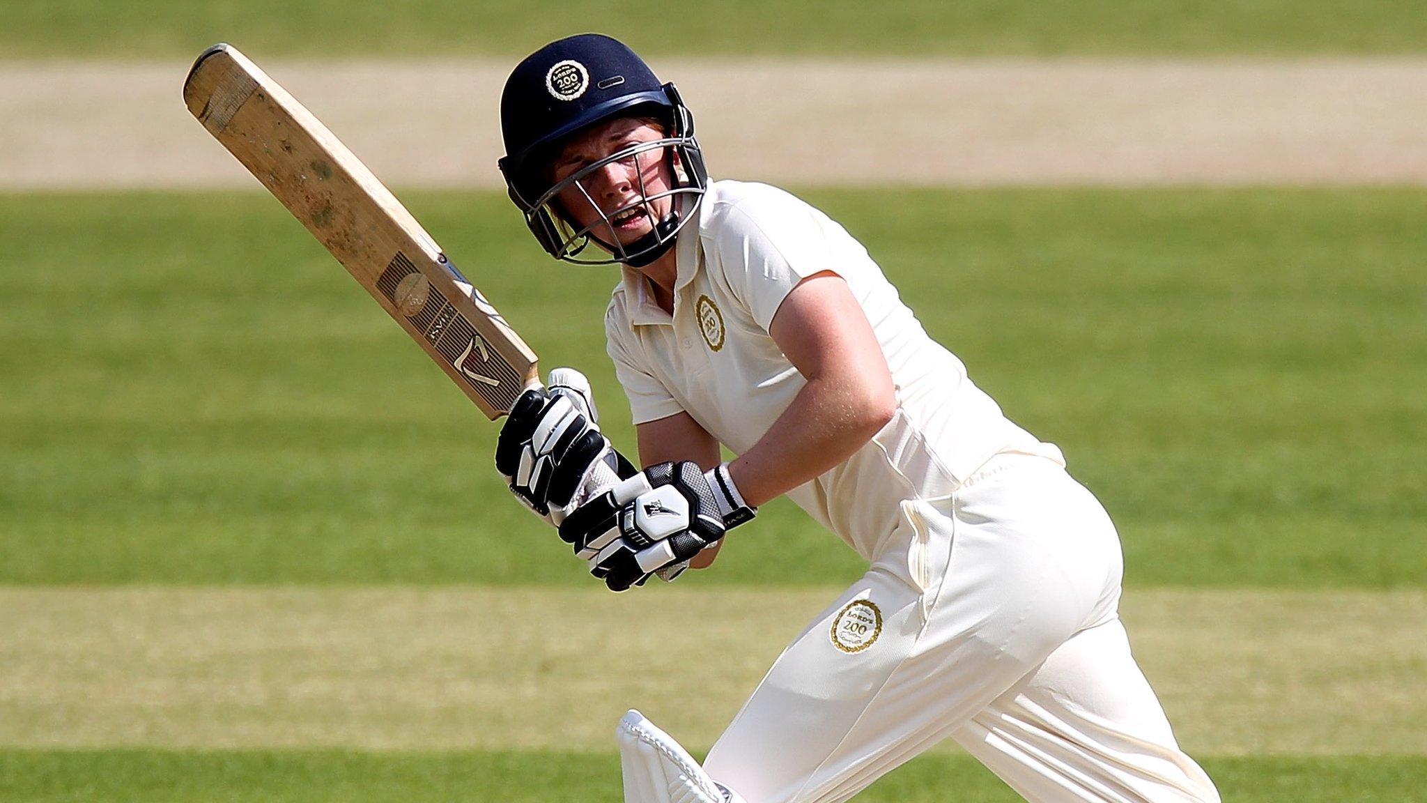 England's Heather Knight in action