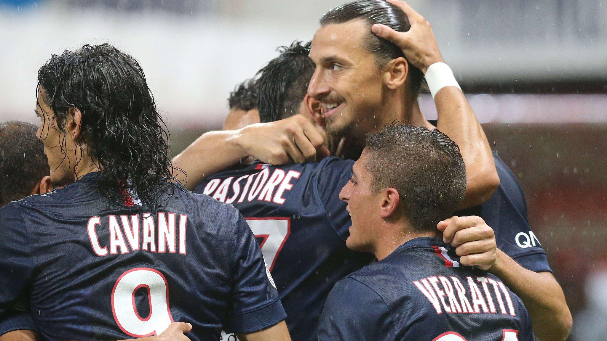 Zlatan Ibrahimovic in action for Paris St-Germain