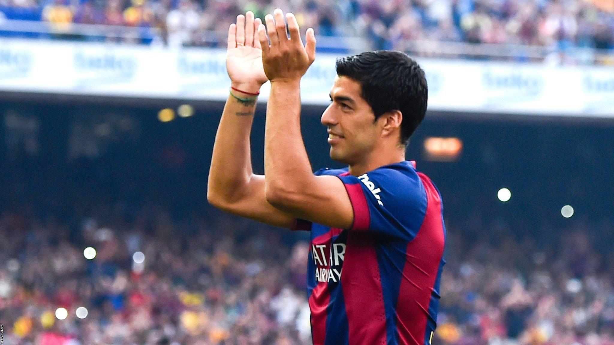 Barcelona forward Luis Suarez