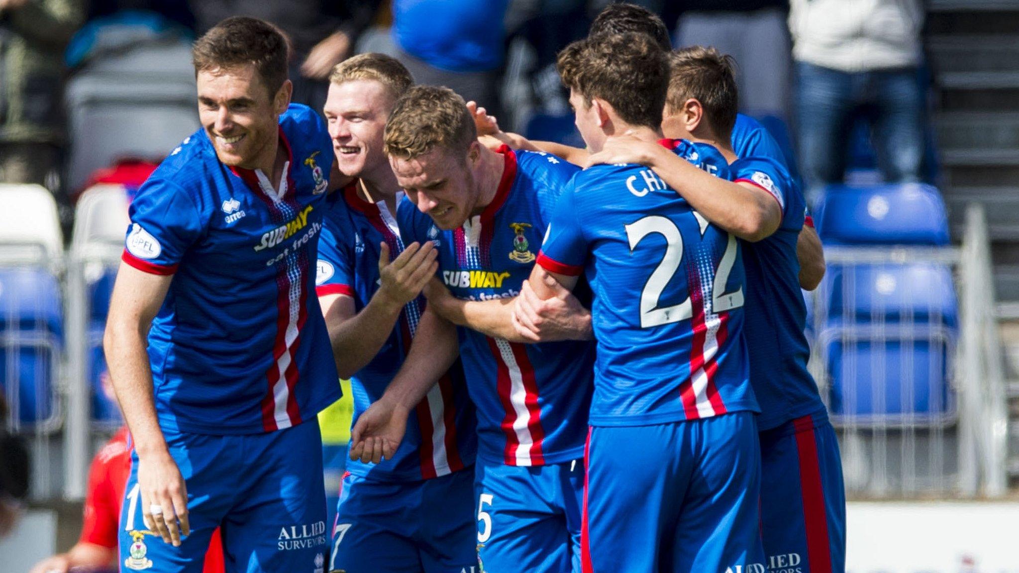 Inverness players celebrating