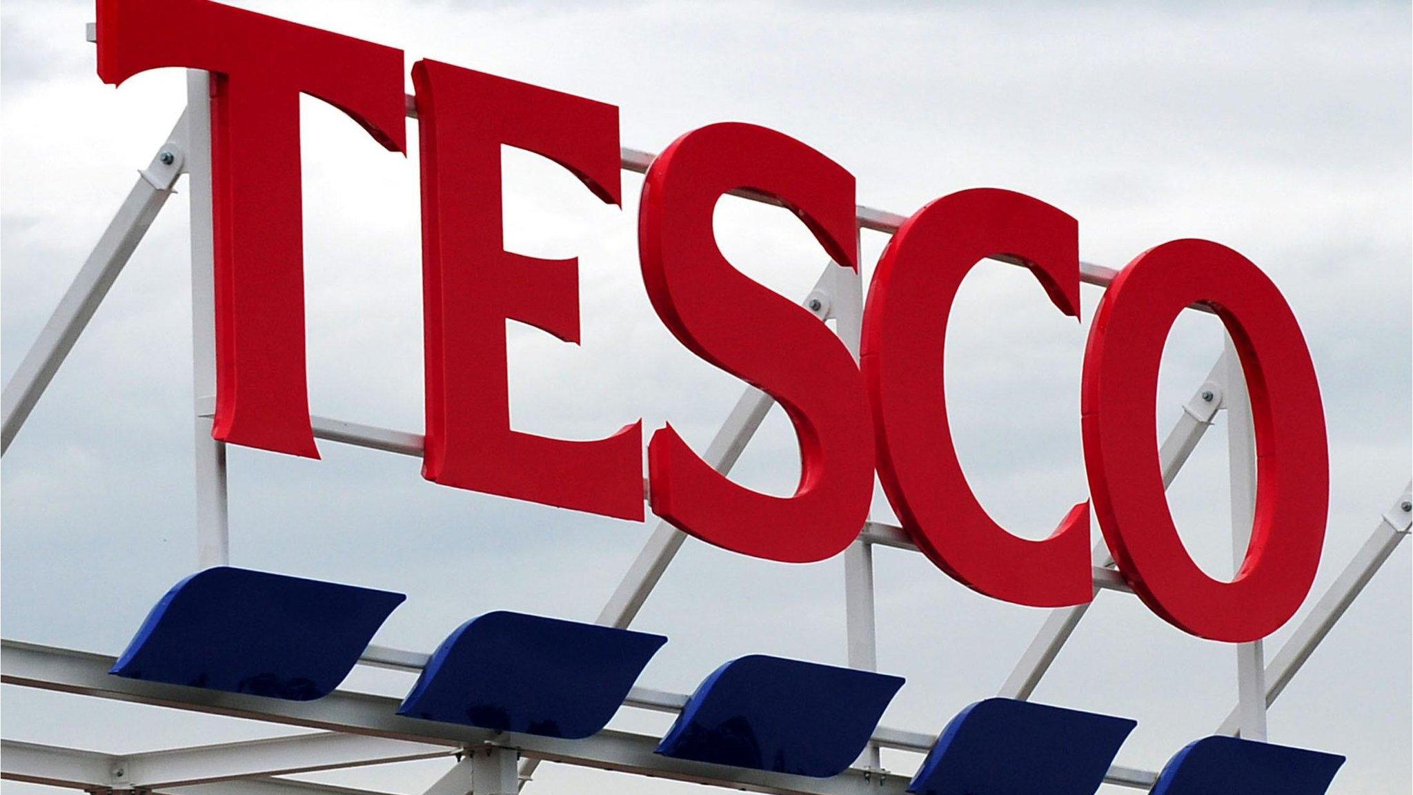 A Tesco sign