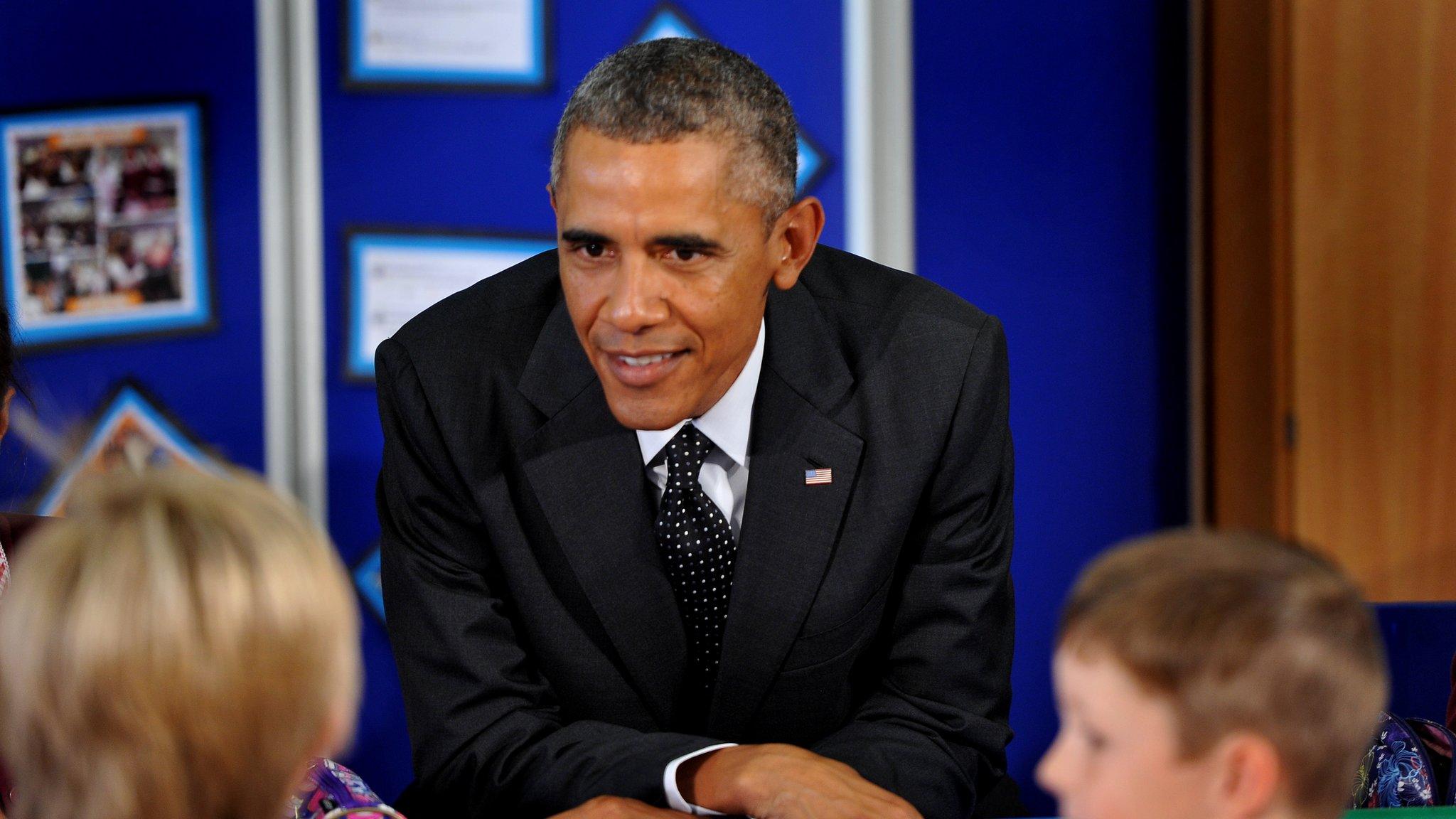 President Obama at Newport School