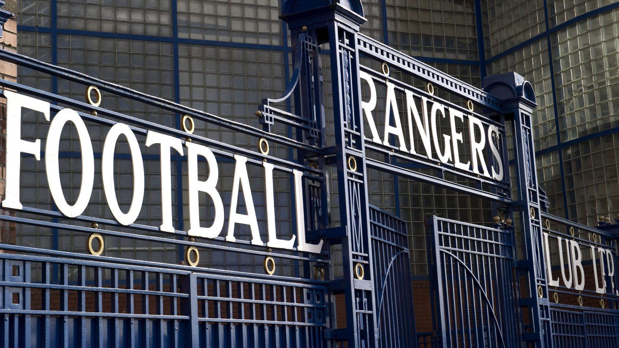 The gates at Ibrox stadium