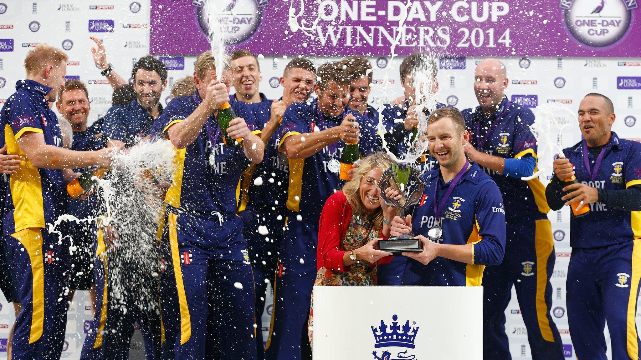 Durham celebrate One-Day Cup final win