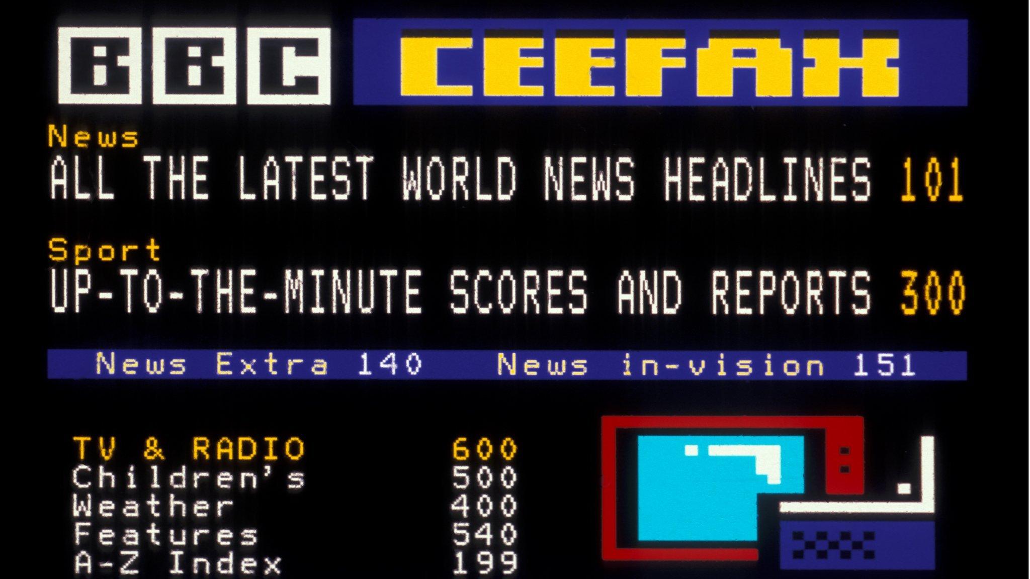 Ceefax on the BBC